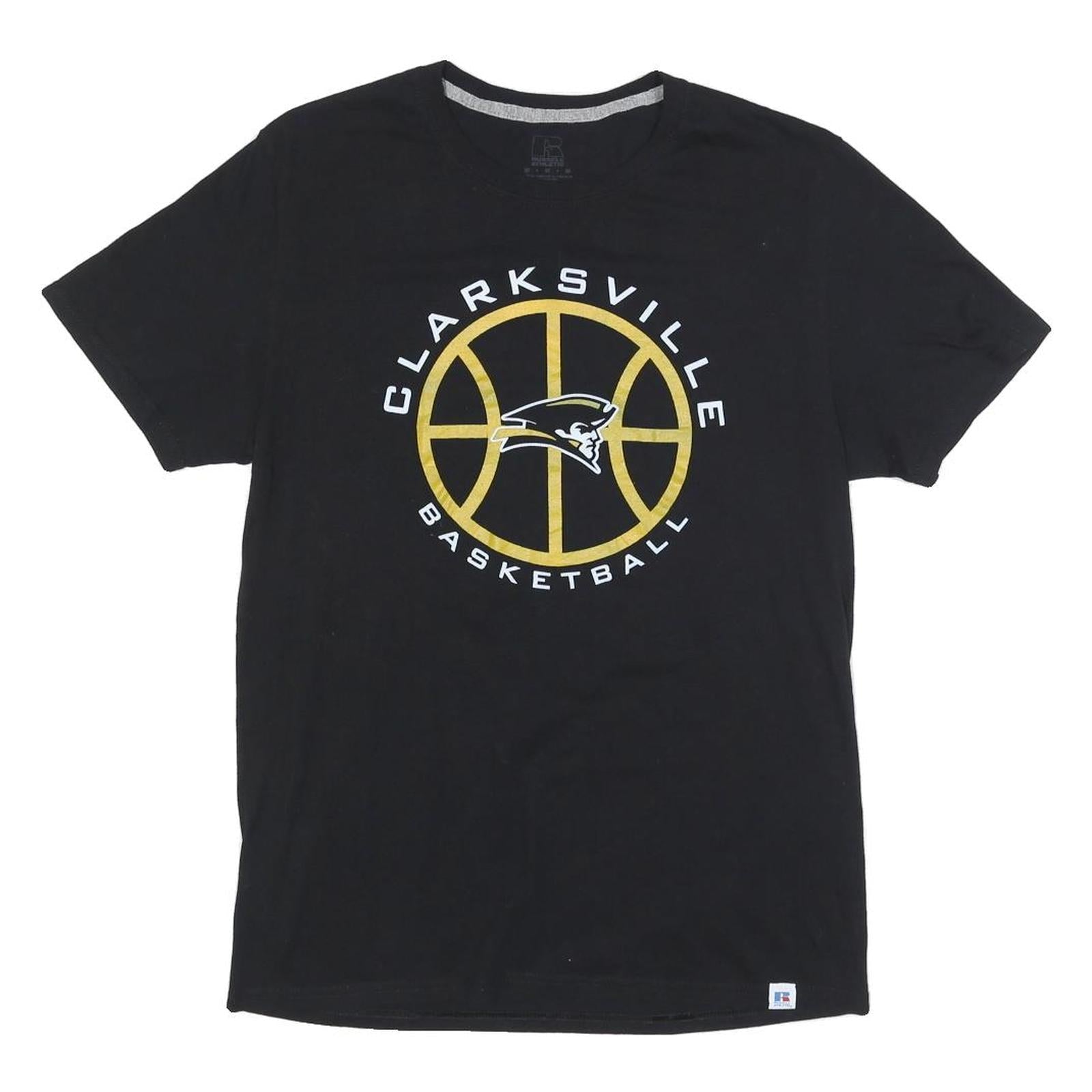 RUSSELL ATHLETIC Mens Black Clarksville Basketball Graphic T-Shirt M Short Refurbished - N/A refurbished available on Cerqular