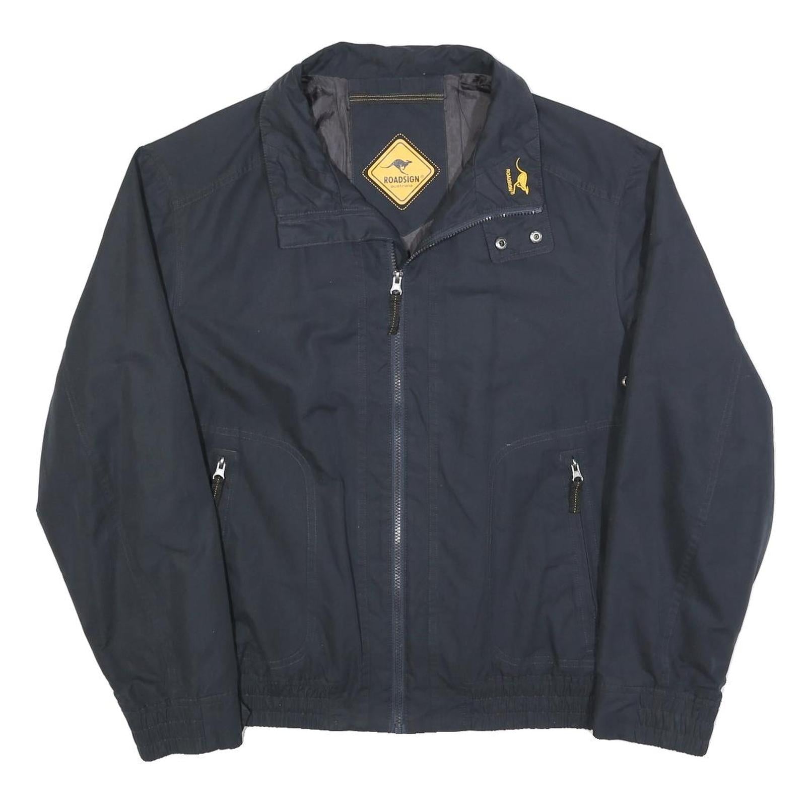 ROADSIGN Mens Black Jacket L Polyester Blend Zip Plain Casual Lightweight Refurbished - N/A refurbished available on Cerqular