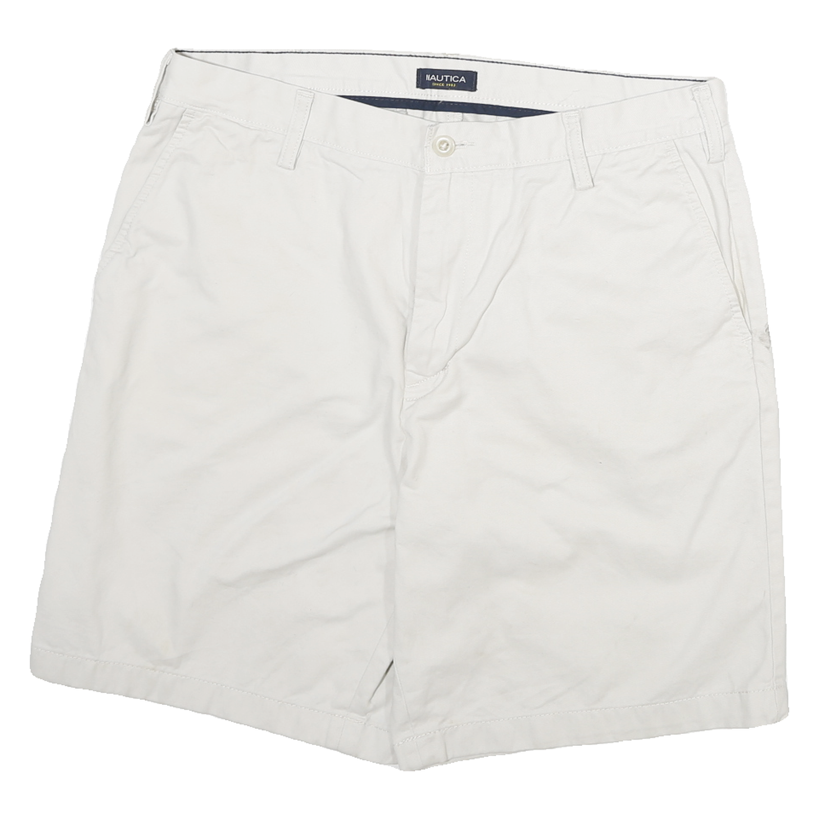 NAUTICA Mens Shorts White Casual XL W36 Cotton Blend Classic Fit Chino Style Refurbished - N/A refurbished available on Cerqular