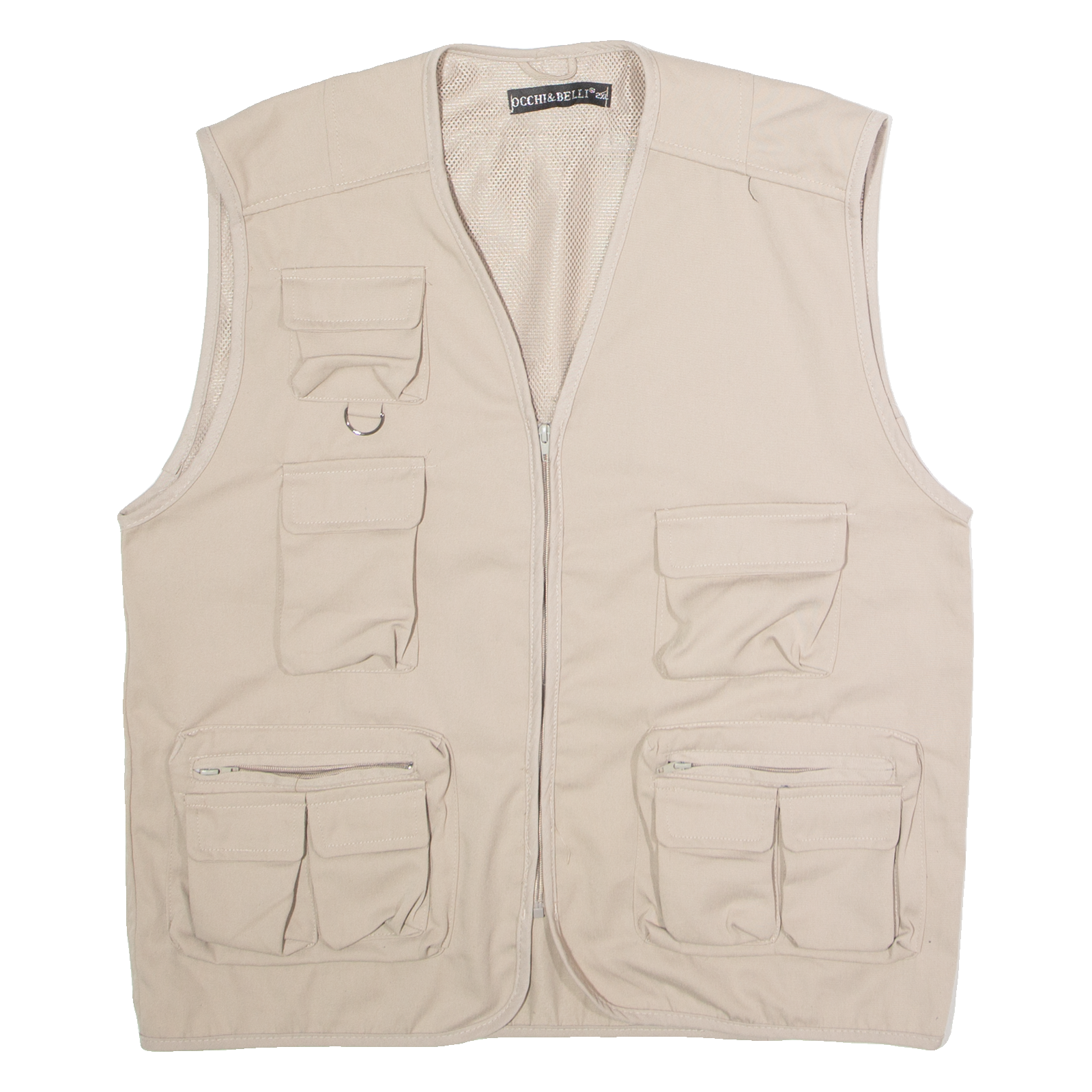 OCCHI & BELLI Utility Mens Gilet Beige Twill 2XL Refurbished - N/A refurbished available on Cerqular