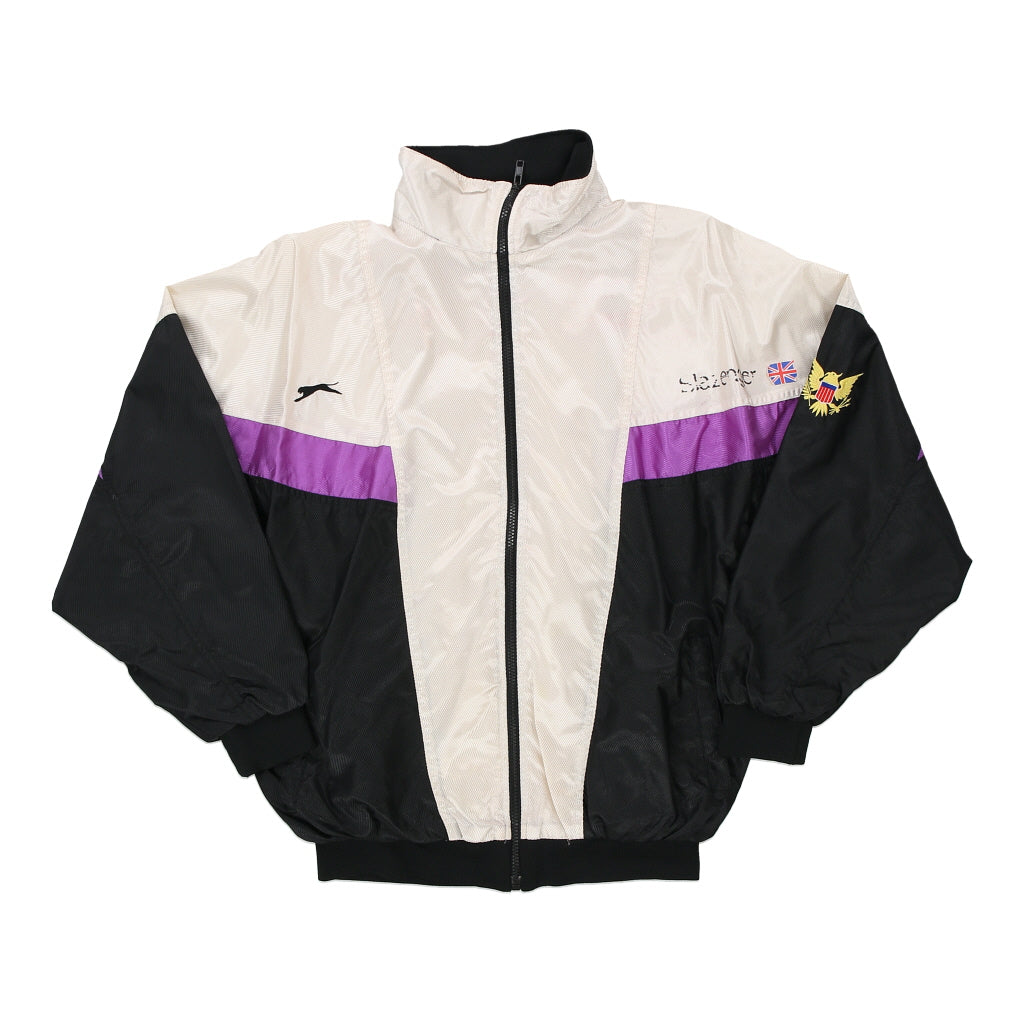 1980s Slazenger Jacket - Large Block Colour Polyester Refurbished - Thrifted (note: this is a term often used to describe second- refurbished available on Cerqular