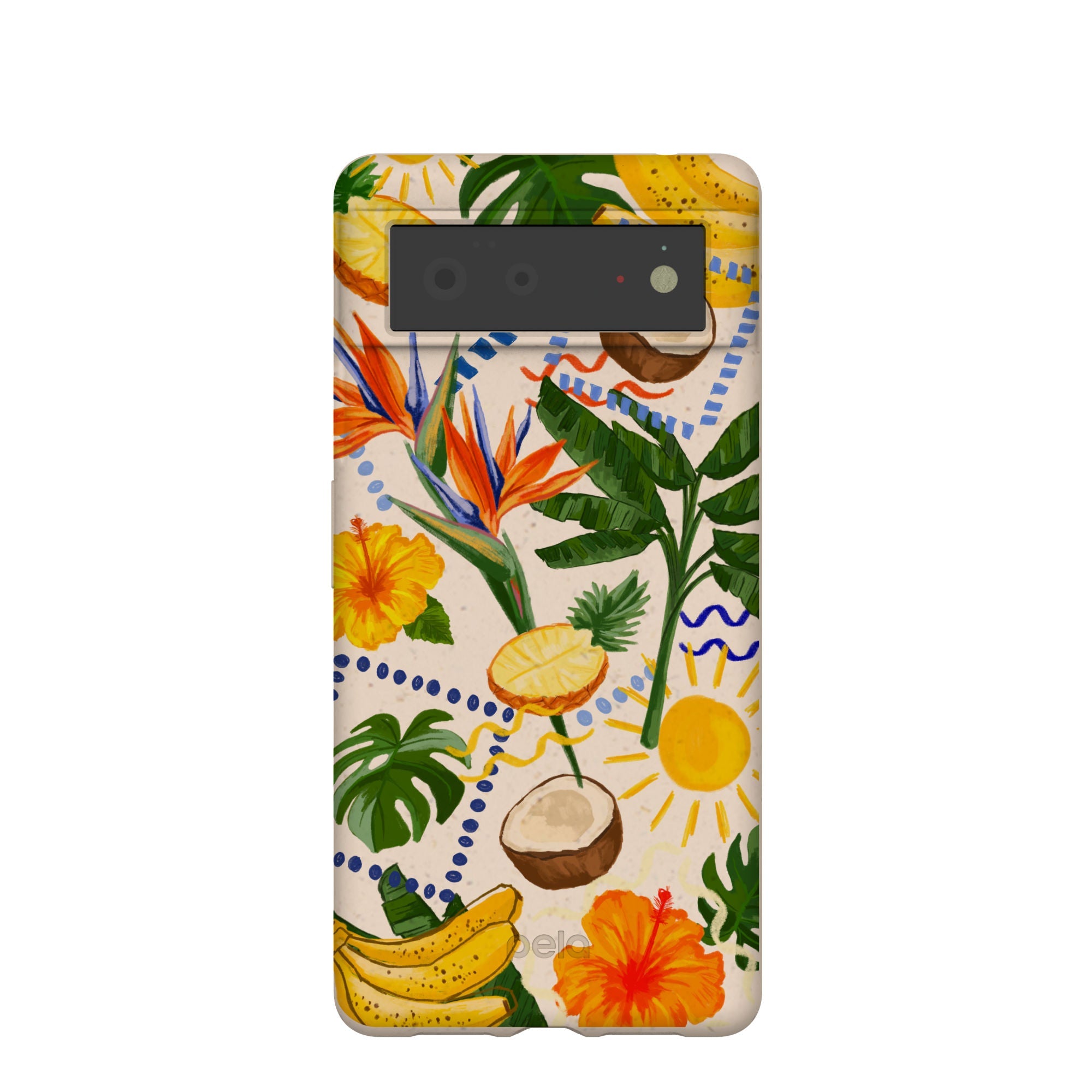 Seashell Tropics Google Pixel 6 Case Refurbished - Pela Case refurbished available on Cerqular