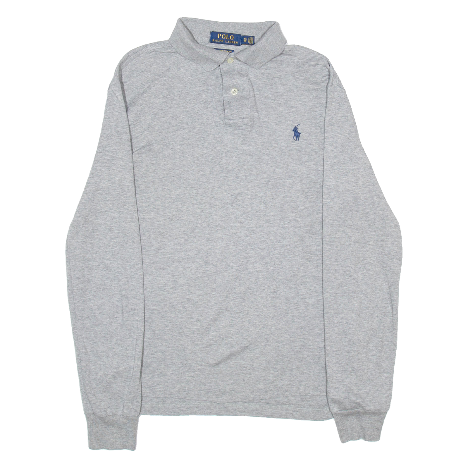 POLO RALPH LAUREN Custom Slim Fit Mens Polo Shirt Grey Long Sleeve XS Refurbished - N/A refurbished available on Cerqular