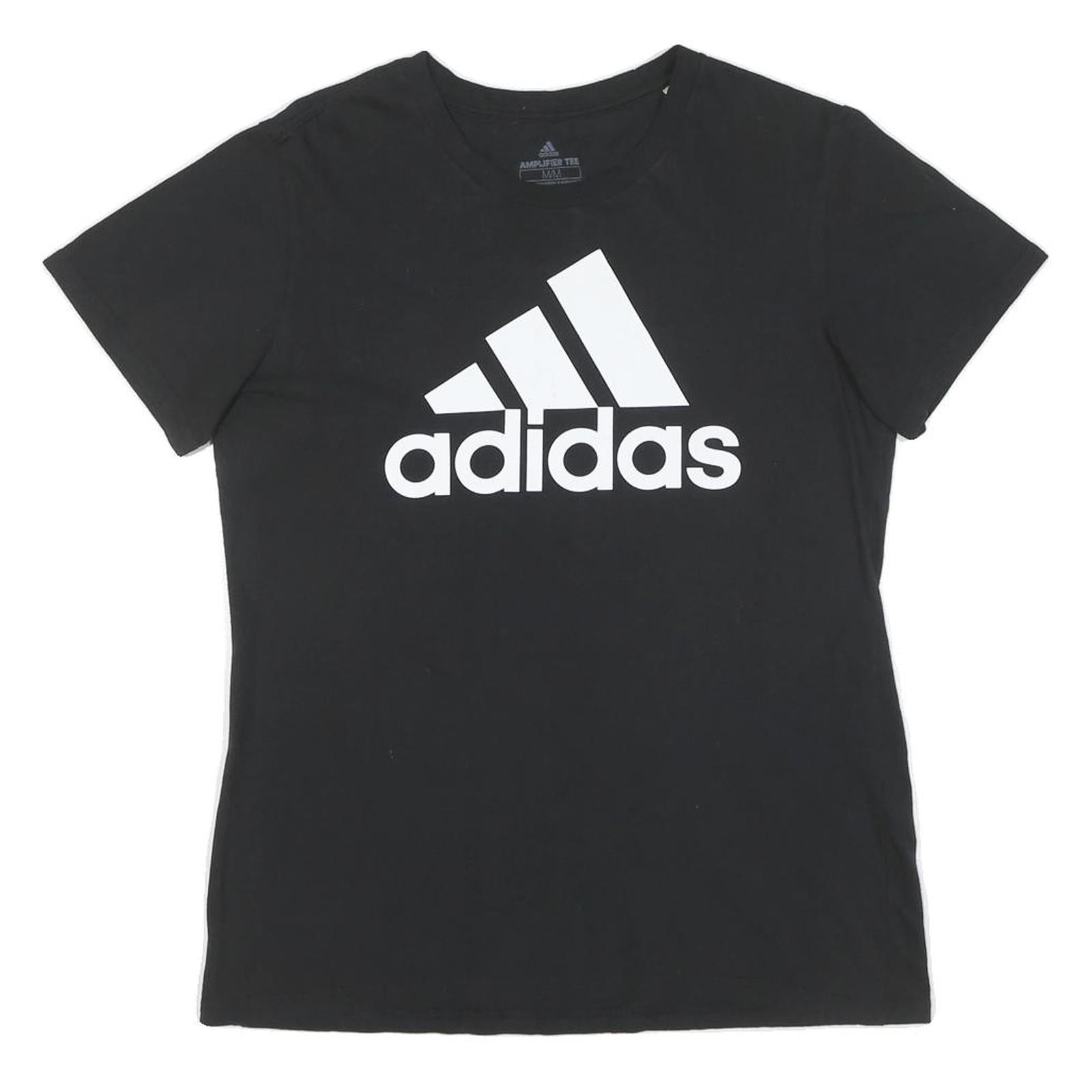 ADIDAS Mens Black Graphic T-Shirt M Short Sleeve Crew Neck Cotton Casual Refurbished - N/A refurbished available on Cerqular