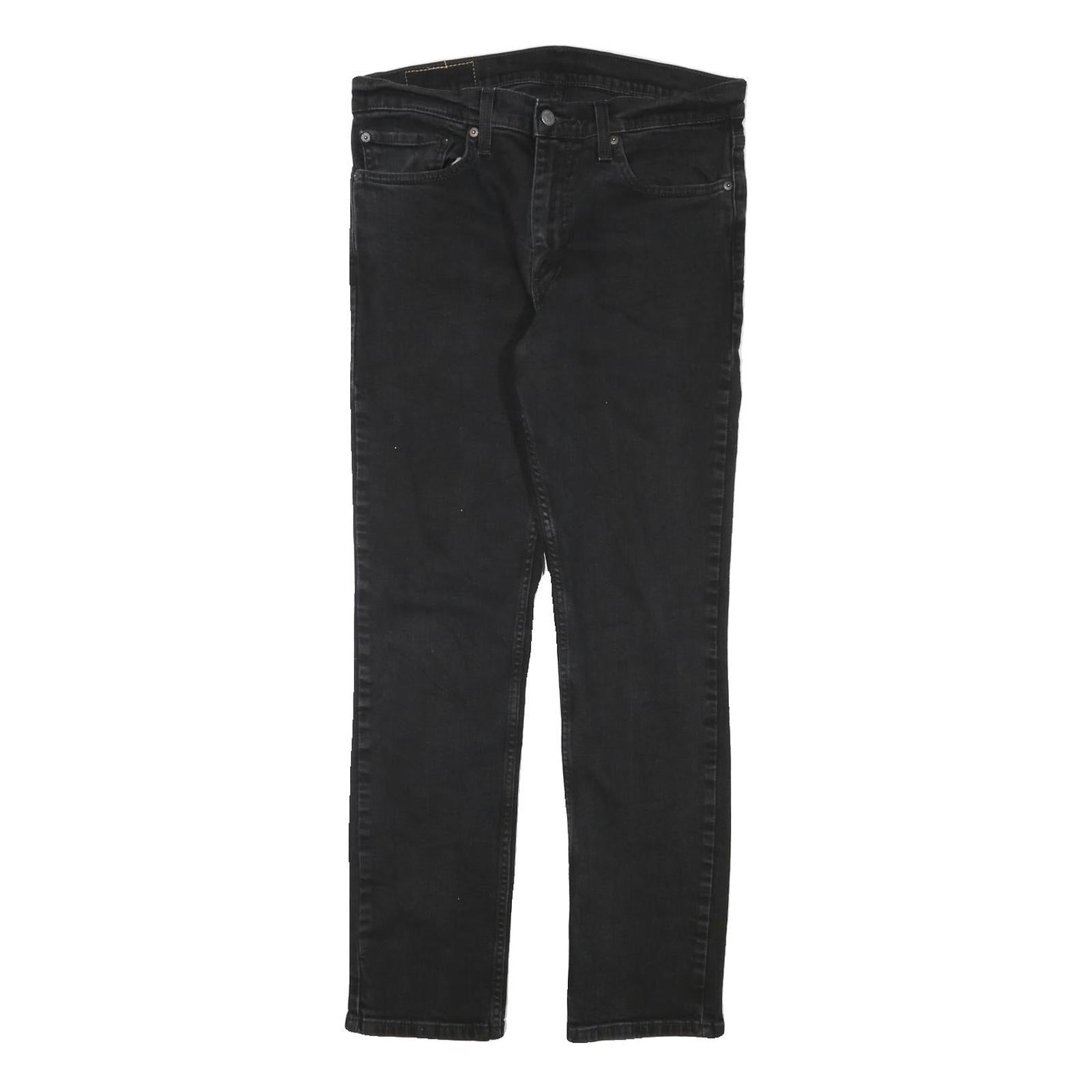 LEVI'S Mens Black Regular Fit Straight Denim Jeans W31 L29 Zip Cotton Blend Refurbished - N/A refurbished available on Cerqular