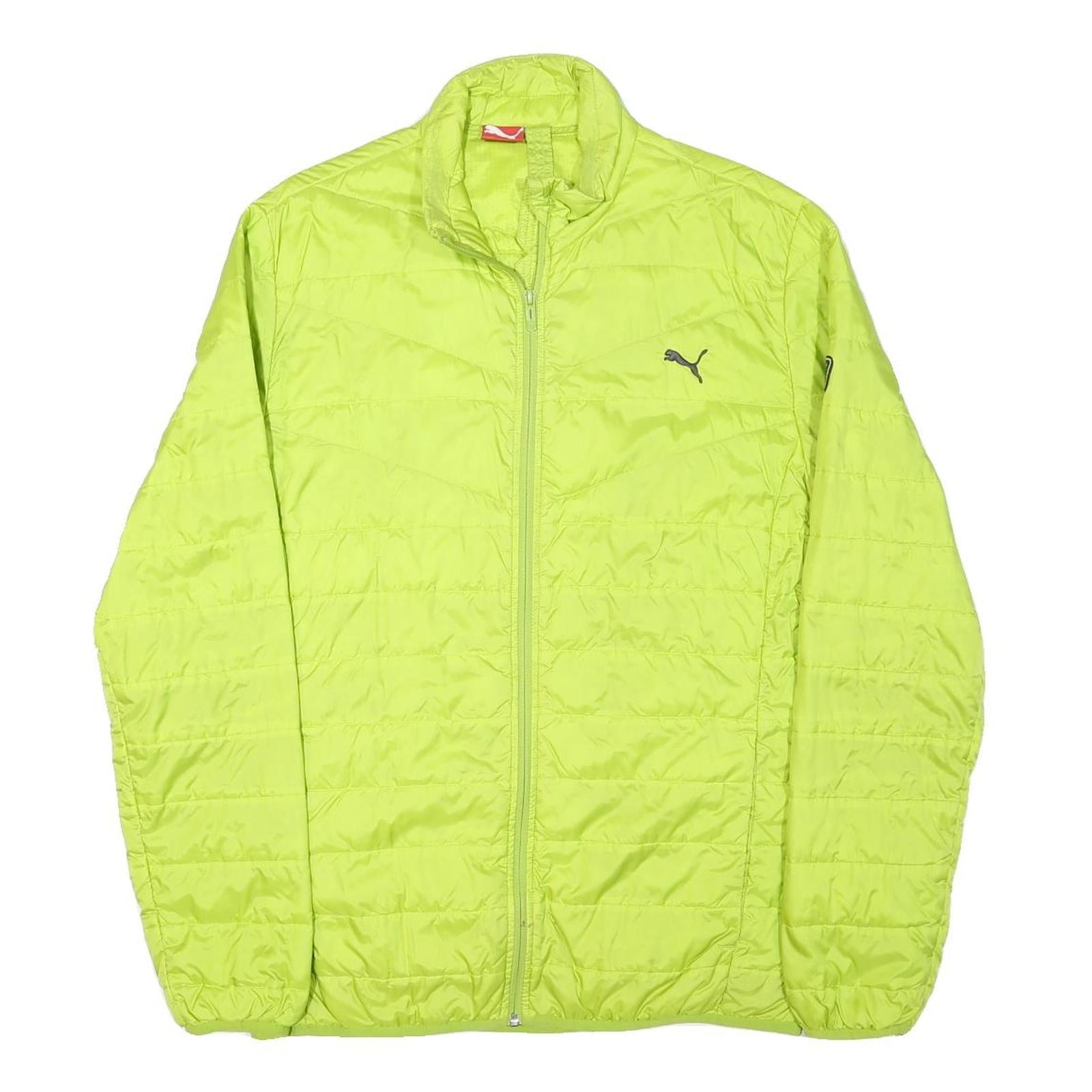 PUMA Mens Yellow Lightweight Jacket L Polyester Blend Plain Zip Athletic Refurbished - N/A refurbished available on Cerqular