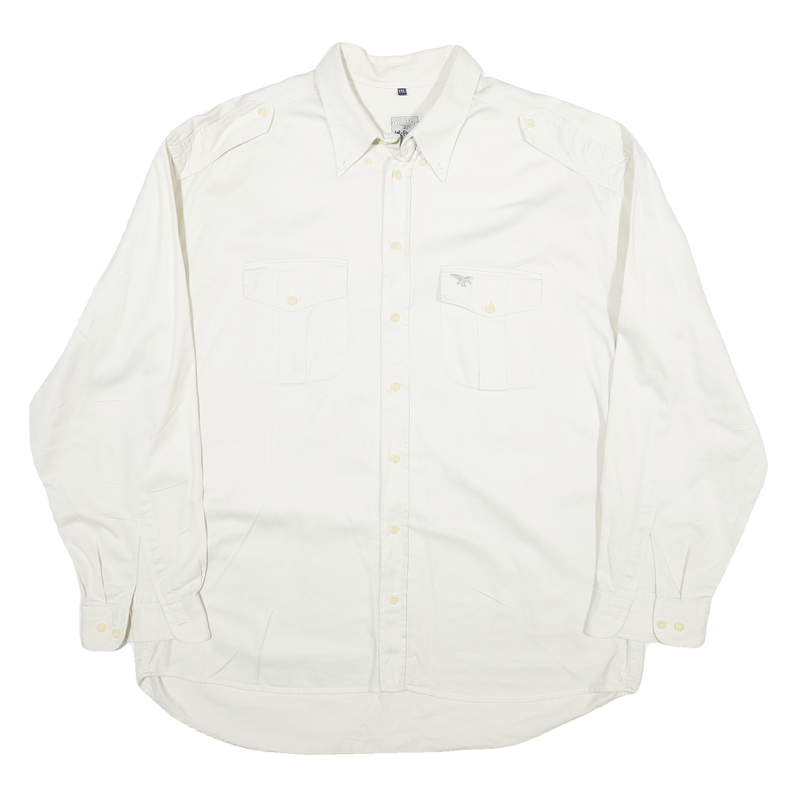 Buy COUNTRY MCPERCY Mens White Cotton Blend Shirt 2XL Long Sleeve Button Down Refurbished - $18.19 COUNTRY MCPERCY Mens White Cotton Blend Shirt 2XL Long Sleeve Button Down Refurbished - N/A refurbished available on Cerqular