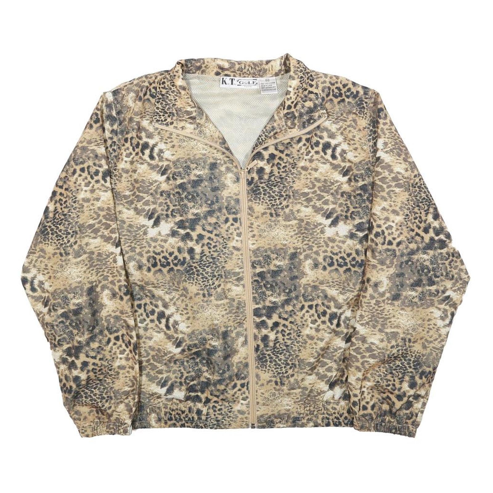 Buy KT GOLF Womens Beige Animal Print Lightweight Jacket M Polyester Zip Refurbished - $37.69 KT GOLF Womens Beige Animal Print Lightweight Jacket M Polyester Zip Refurbished - N/A refurbished available on Cerqular