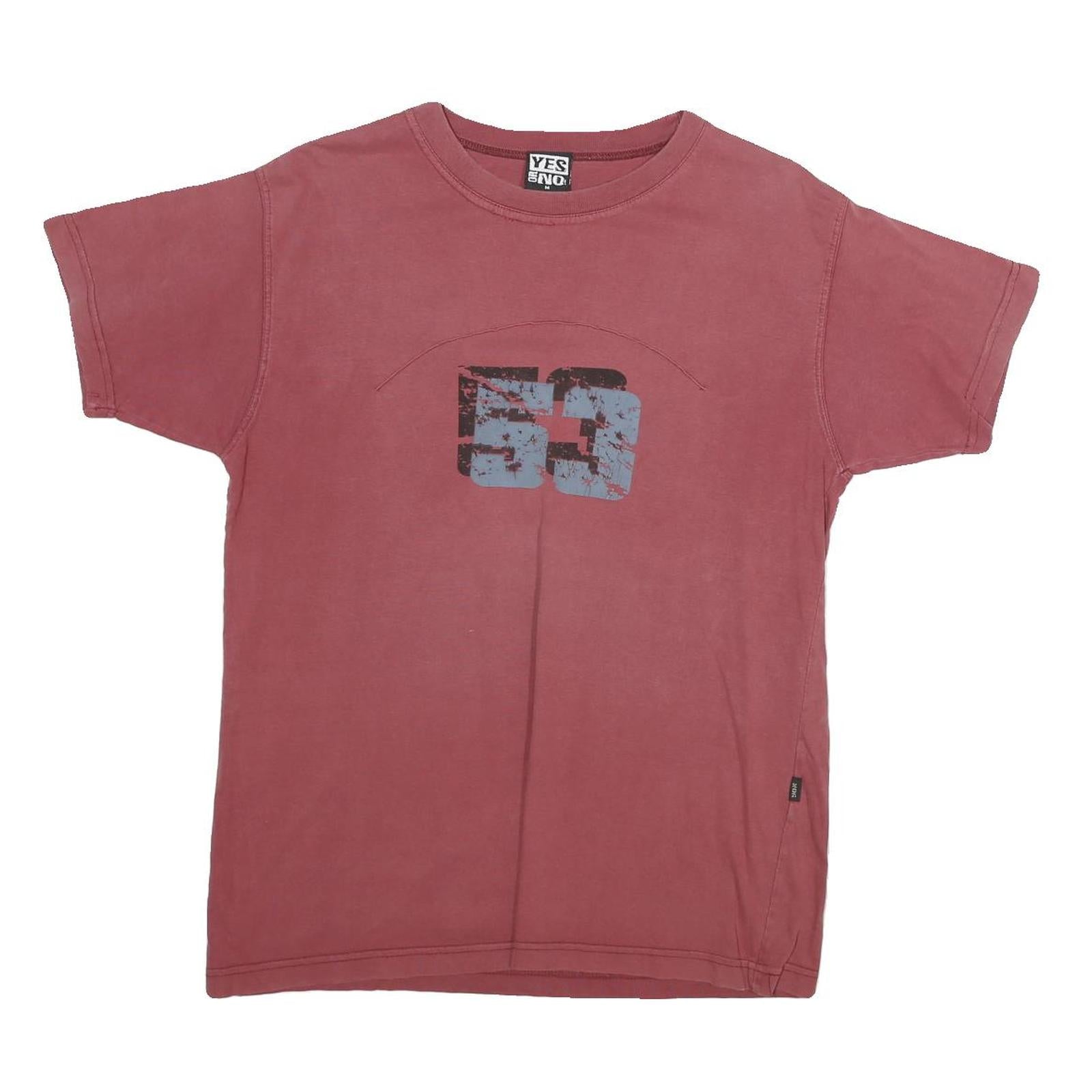 YES OR NO Mens Red Graphic T-Shirt M Short Sleeve Crew Neck Stylish Casual Wear Refurbished - N/A refurbished available on Cerqular