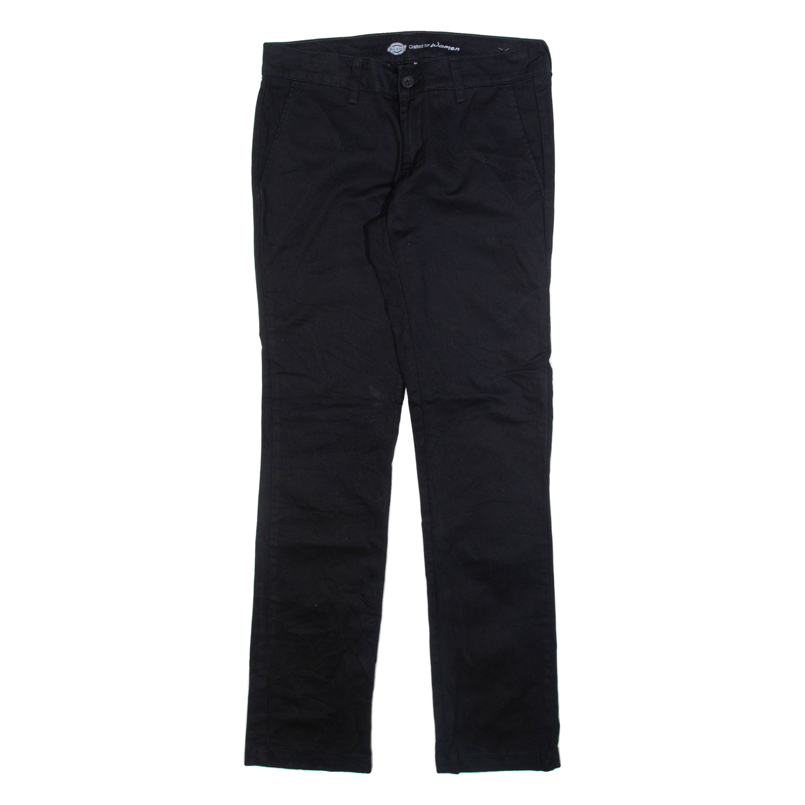 DICKIES Womens Trousers Black Slim Straight W30 L32 Refurbished - N/A refurbished available on Cerqular