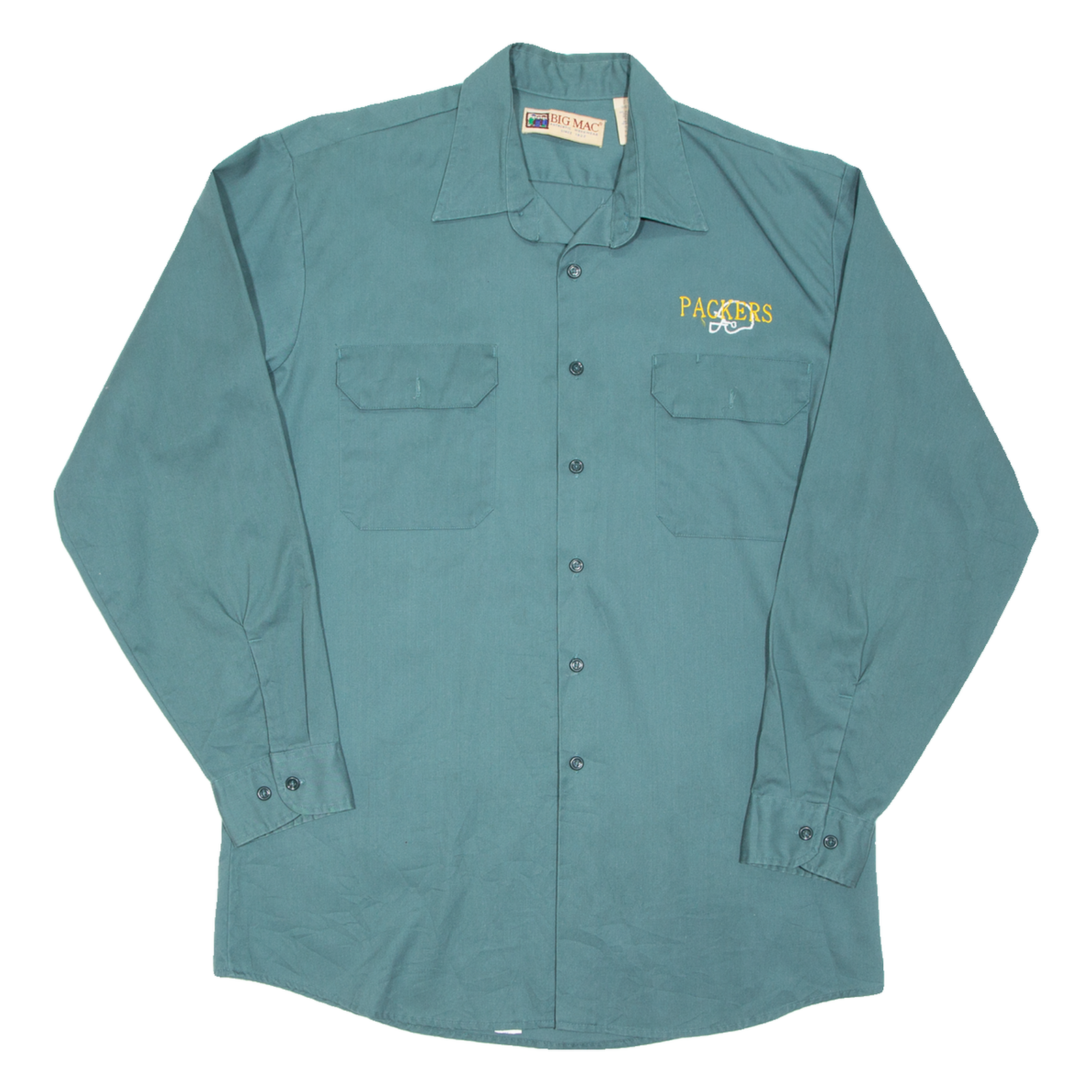 BIG MAC Packers Mens Worker Shirt Green Long Sleeve L Refurbished - N/A refurbished available on Cerqular