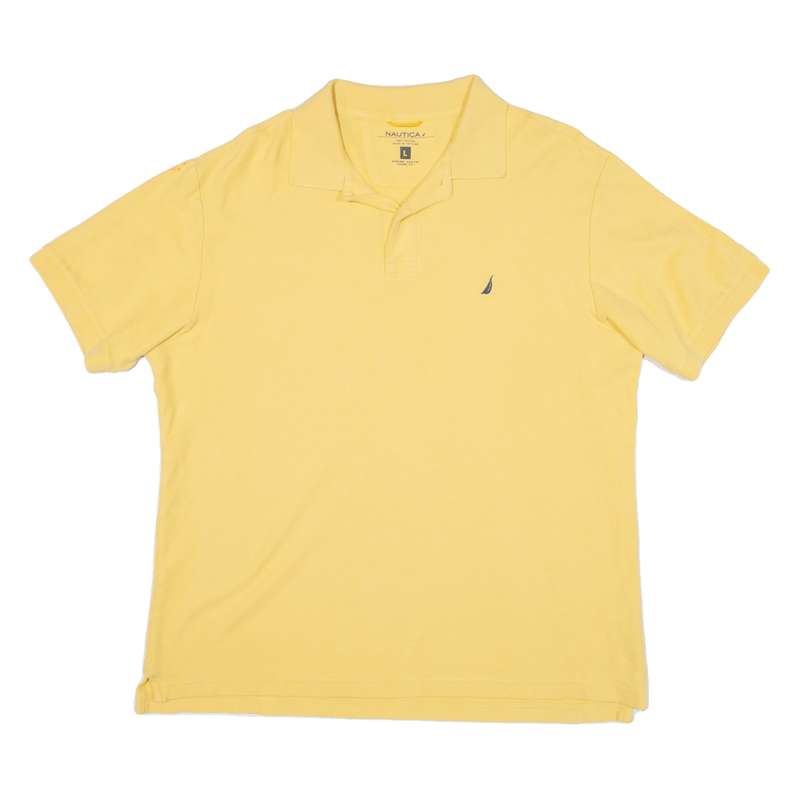 NAUTICA Mens Polo Shirt Yellow L Refurbished - N/A refurbished available on Cerqular