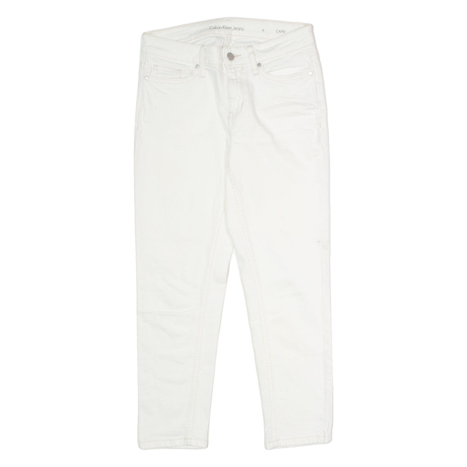 Buy CALVIN KLEIN JEANS Capri Womens Jeans White Regular Jegging W28 L24 Refurbished - $25.99 CALVIN KLEIN JEANS Capri Womens Jeans White Regular Jegging W28 L24 Refurbished - N/A refurbished available on Cerqular