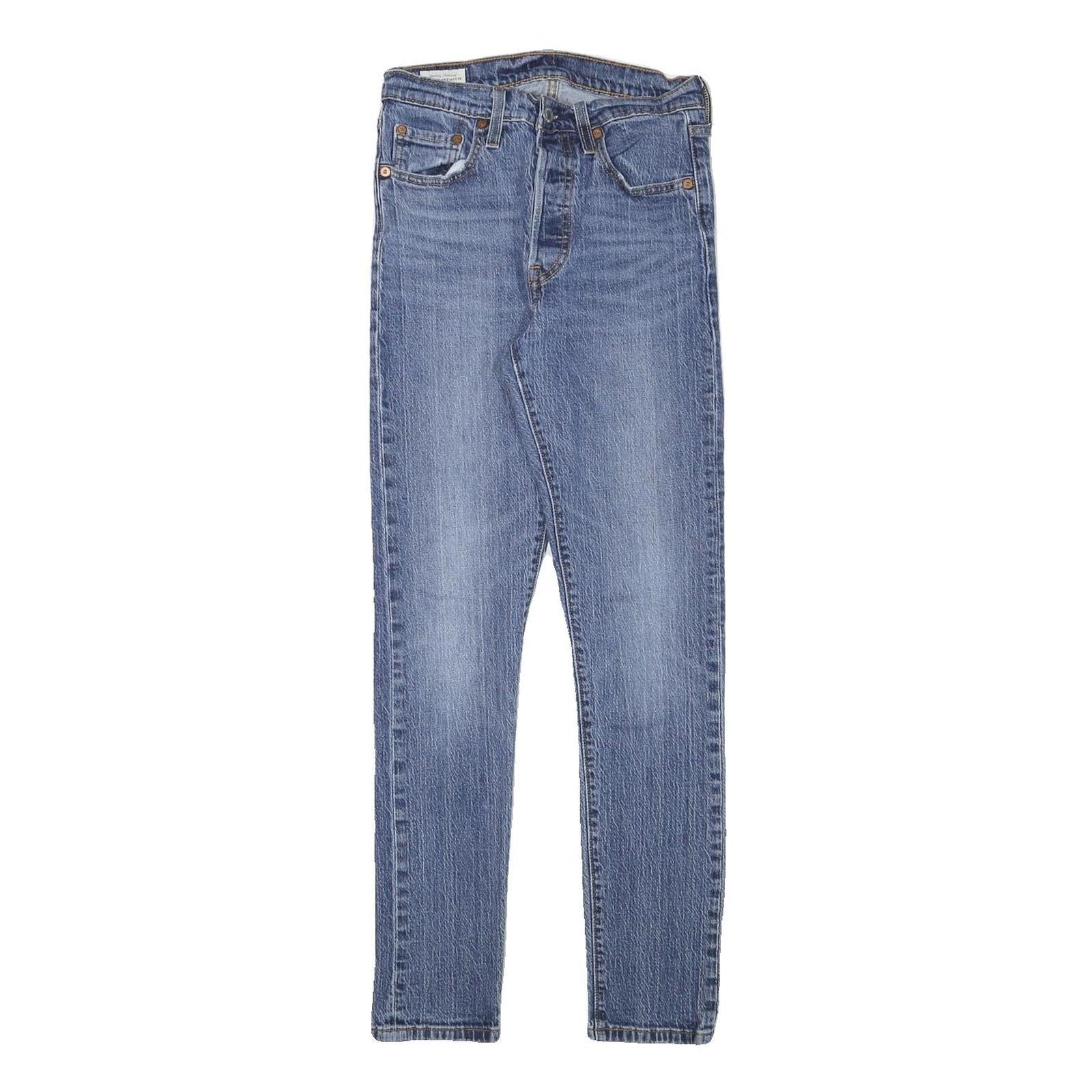 LEVI'S 501S Womens Jeans Blue Slim Skinny Denim Medium W24 L28 Button Closure Refurbished - N/A refurbished available on Cerqular