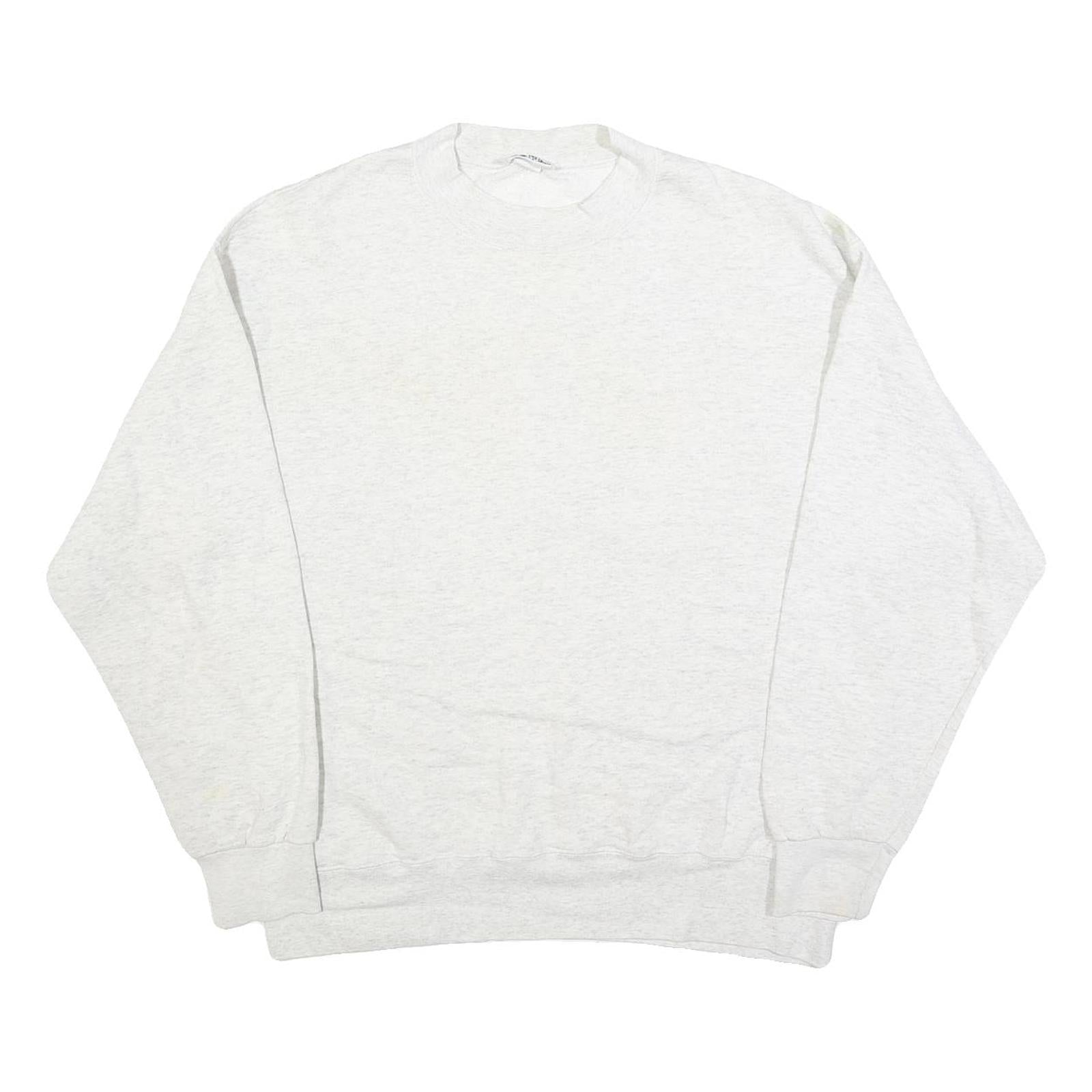 PRO SPIRIT Mens White Crew Neck L Cotton Blend Casual Sweatshirt Pullover Refurbished - N/A refurbished available on Cerqular