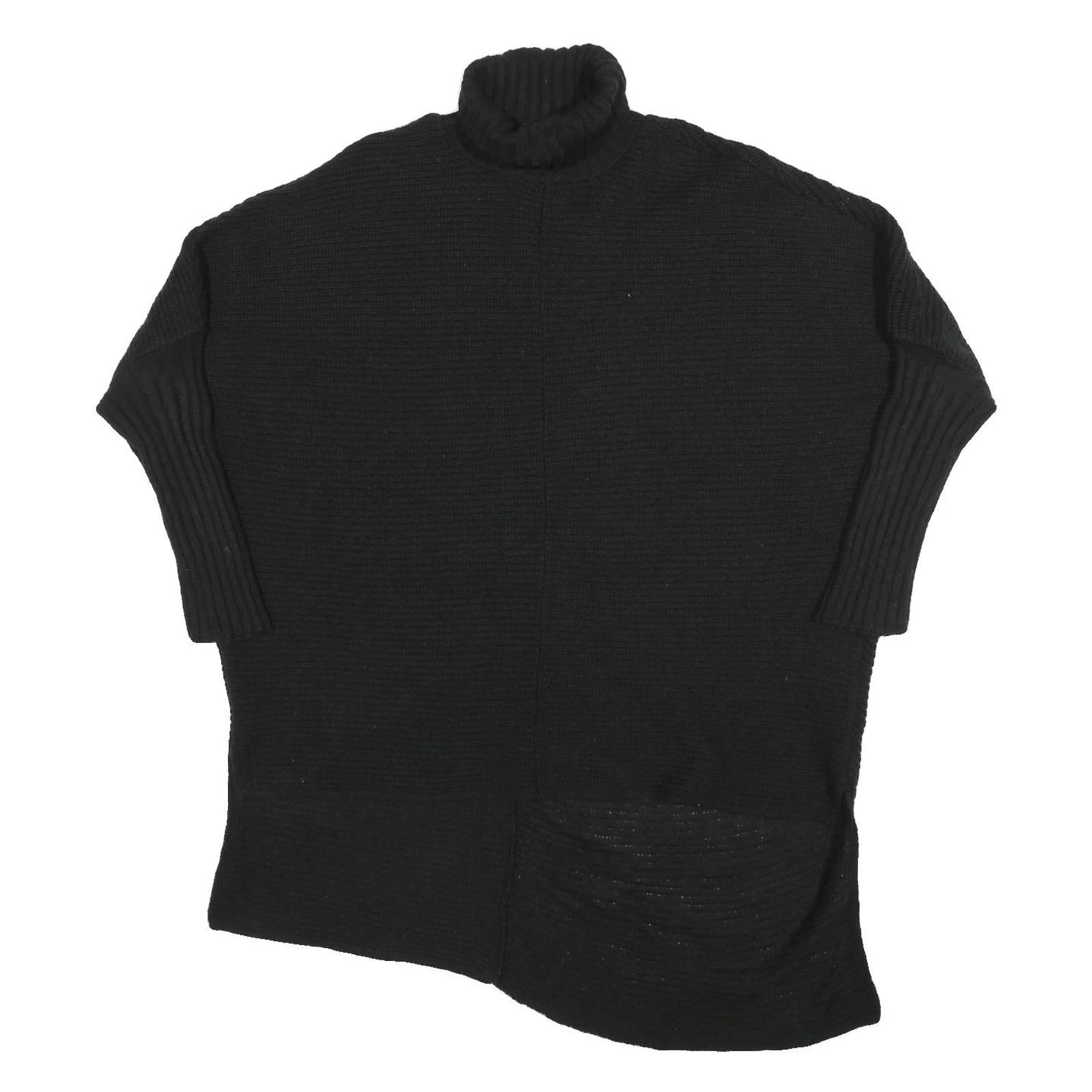 FIRETRAP Womens Black Plain Jumper Roll Neck Chunky Knit M Fashion Pullover Refurbished - N/A refurbished available on Cerqular