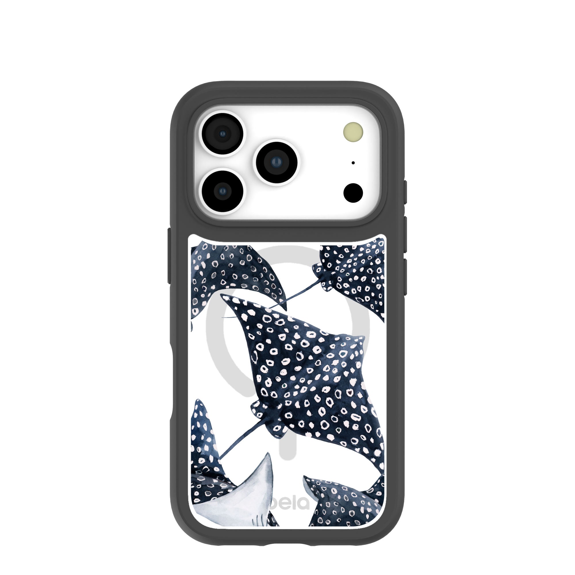 Clear Midnight Rays iPhone 17 Pro Case With Noir Ridge (MagSafe included) Refurbished - Pela Case refurbished available on Cerqular