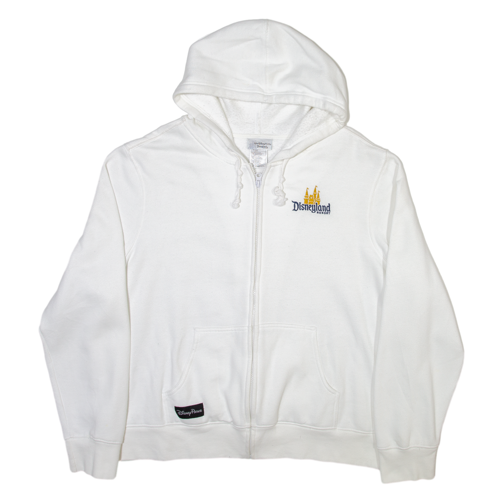DISNEY Mens White Hoodie Full Zip XL Refurbished - N/A refurbished available on Cerqular