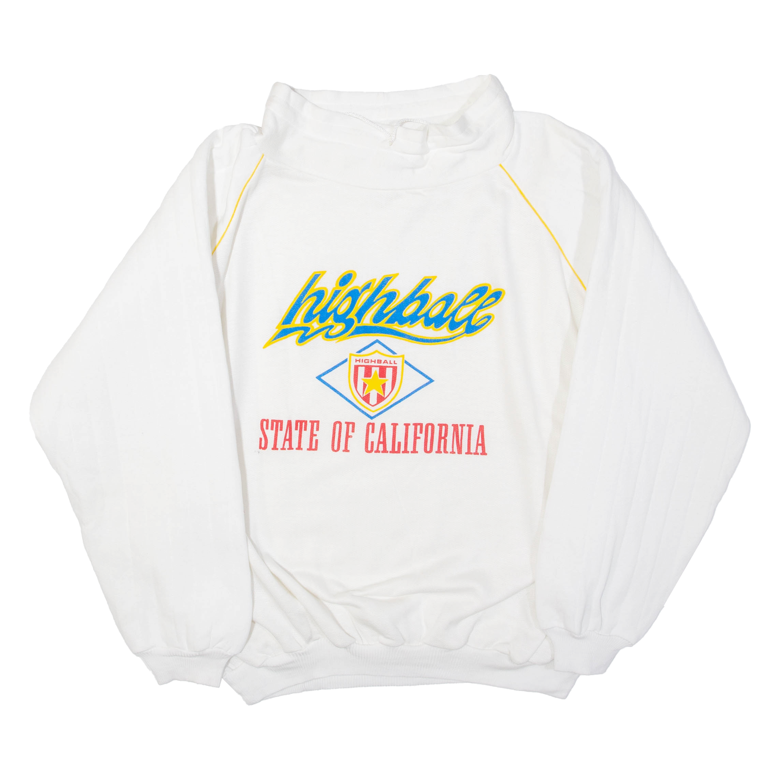 Highball Mens Sweatshirt White High Neck USA XL Refurbished - N/A refurbished available on Cerqular