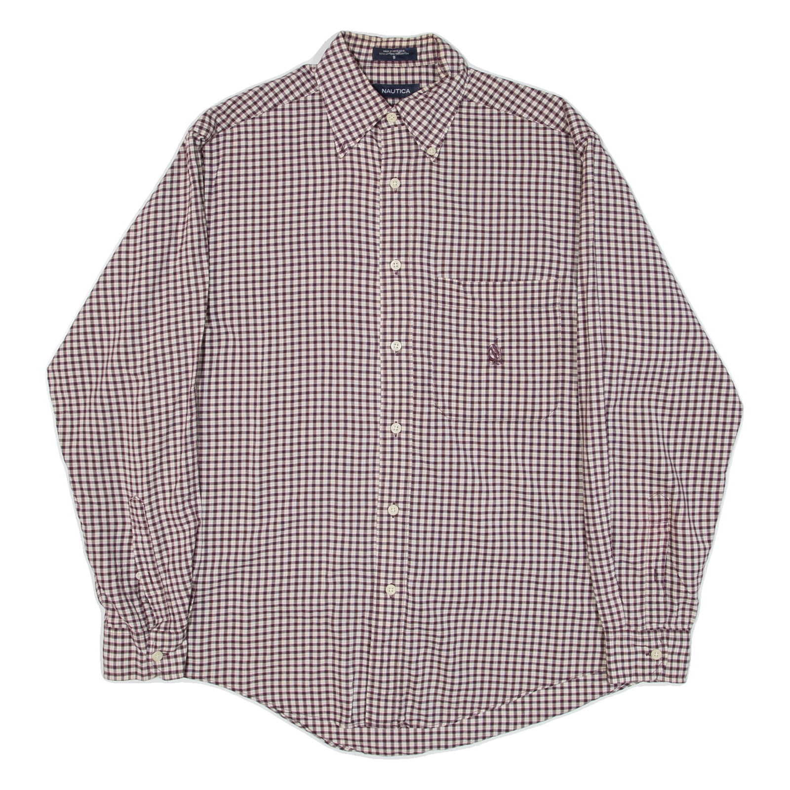 NAUTICA Mens Shirt Red Check Long Sleeve S Refurbished - N/A refurbished available on Cerqular