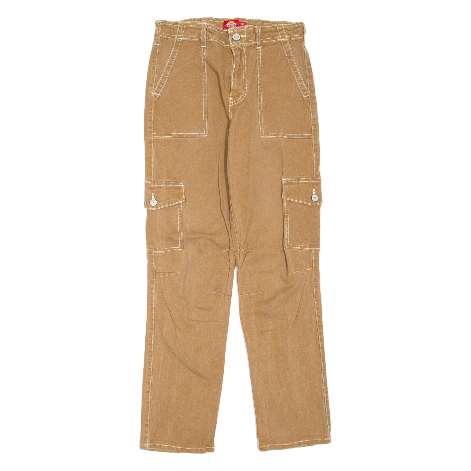 DICKIES Cargo Workwear Womens Trousers Beige Slim Straight W27 L28 Refurbished - N/A refurbished available on Cerqular