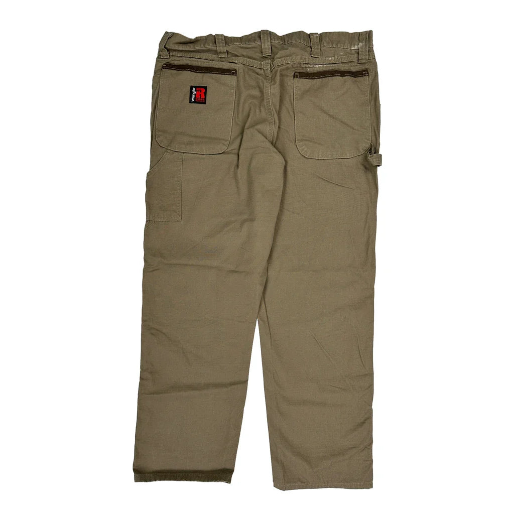 Buy Wrangler Carpenter Trousers - 36W 30L Khaki Cotton Refurbished - $44.21 Wrangler Carpenter Trousers - 36W 30L Khaki Cotton Refurbished - Thrifted (note: this is a term often used to describe second- refurbished available on Cerqular