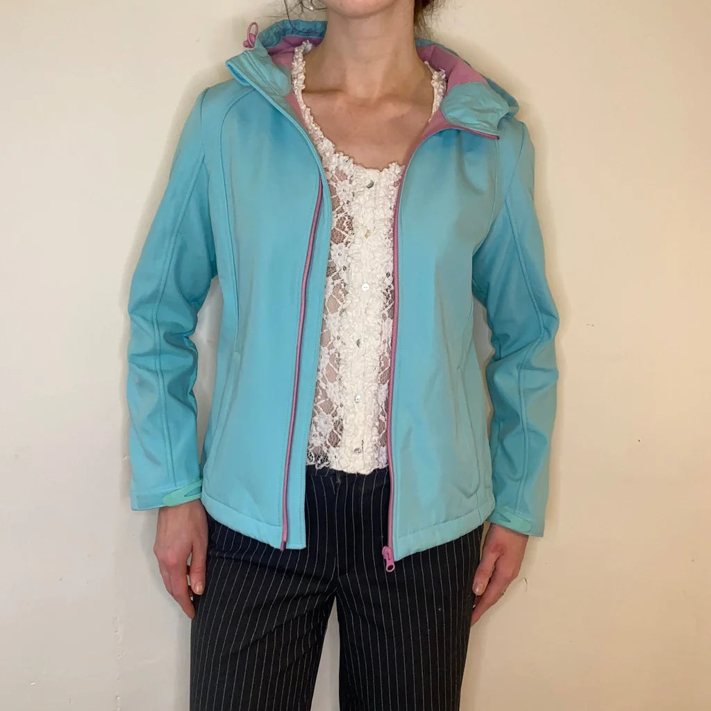 Glissade Jacket - Medium Blue Polyester Blend Refurbished - Thrifted (note: this is a term often used to describe second- refurbished available on Cerqular