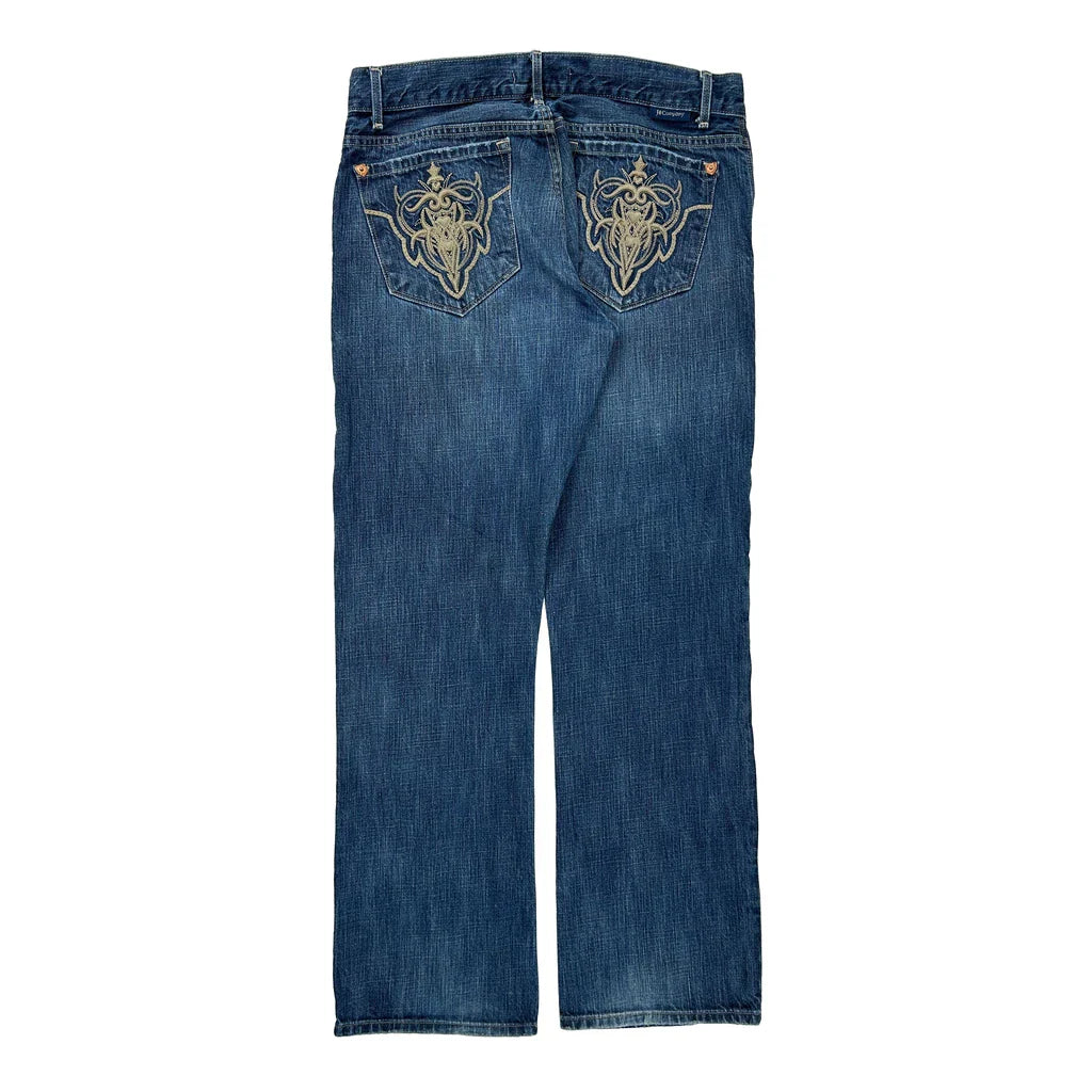 Jeckerson Jeans - 33W 32L Blue Denim Refurbished - Thrifted (note: this is a term often used to describe second- refurbished available on Cerqular