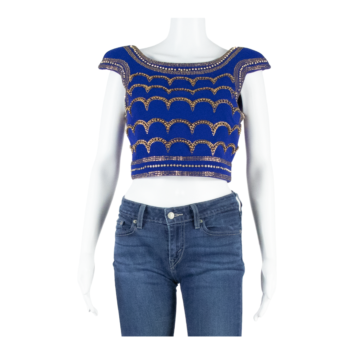 Womens Cropped Top Blue M Refurbished - N/A refurbished available on Cerqular