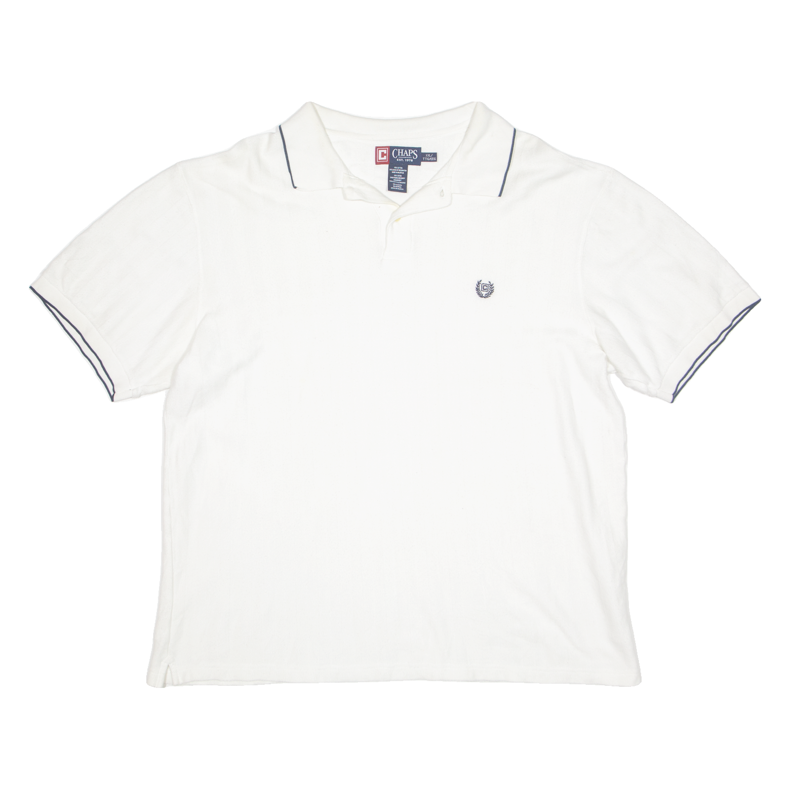 CHAPS Mens Polo Shirt White 2XL Refurbished - N/A refurbished available on Cerqular