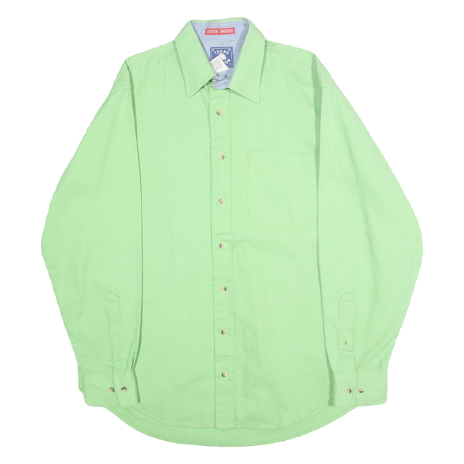 Buy TEXAS COTTON Mens Green Long Sleeve Shirt L Classic Button Collar Cotton Refurbished - $16.89 TEXAS COTTON Mens Green Long Sleeve Shirt L Classic Button Collar Cotton Refurbished - N/A refurbished available on Cerqular