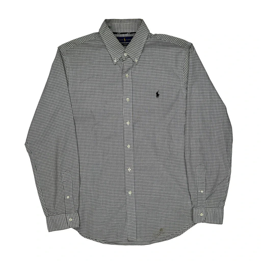 Ralph Lauren Checked Shirt - Large Black & White Cotton Refurbished - Thrifted (note: this is a term often used to describe second- refurbished available on Cerqular