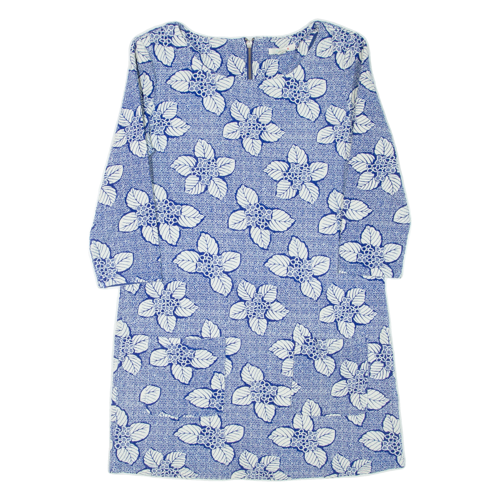 WHITE STUFF Womens Day Dress Blue Floral Knee Length UK 12 Refurbished - N/A refurbished available on Cerqular