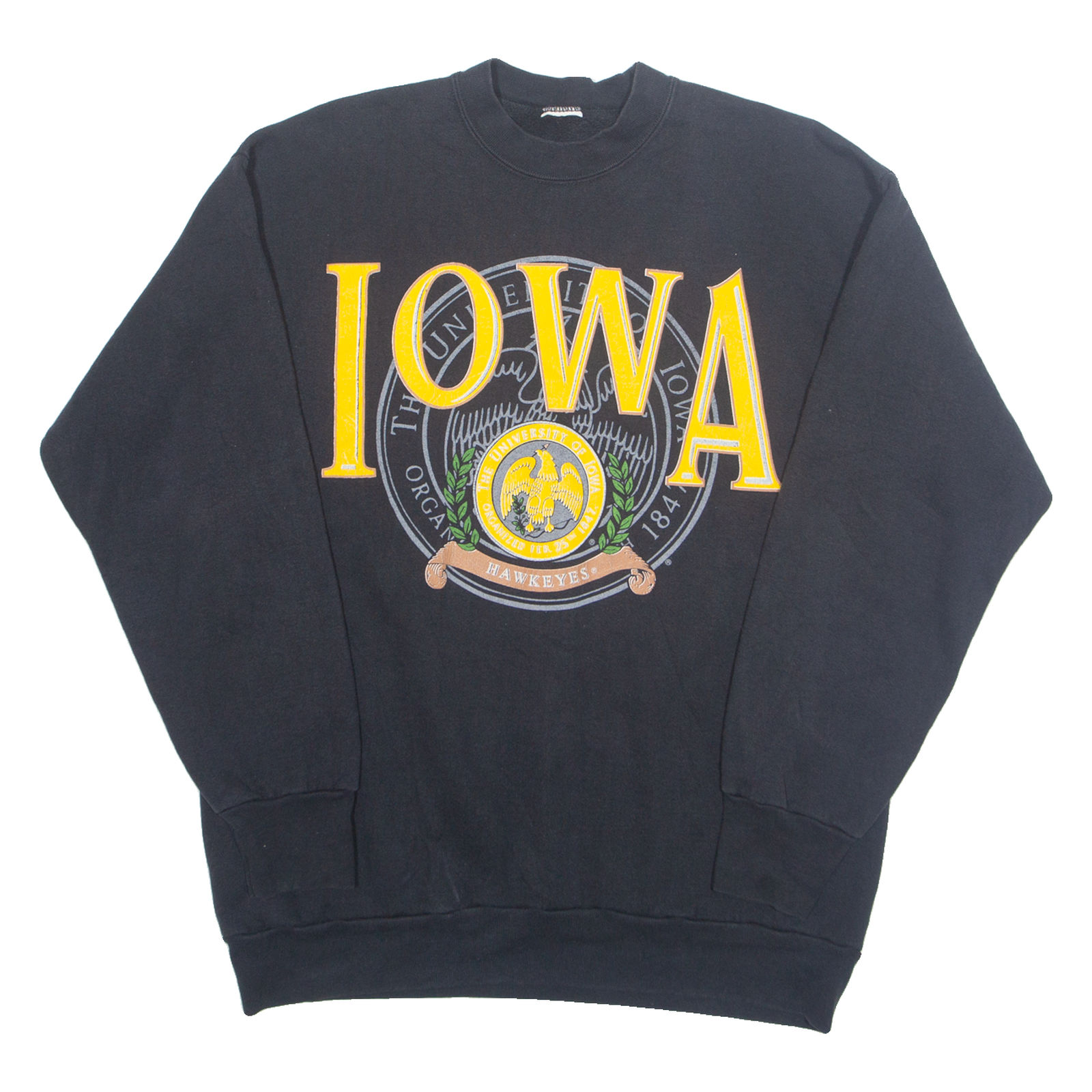 IOWA HAWKEYES AMERICAN FOOTBALL Womens Sweatshirt Blue 90s USA L Refurbished - N/A refurbished available on Cerqular