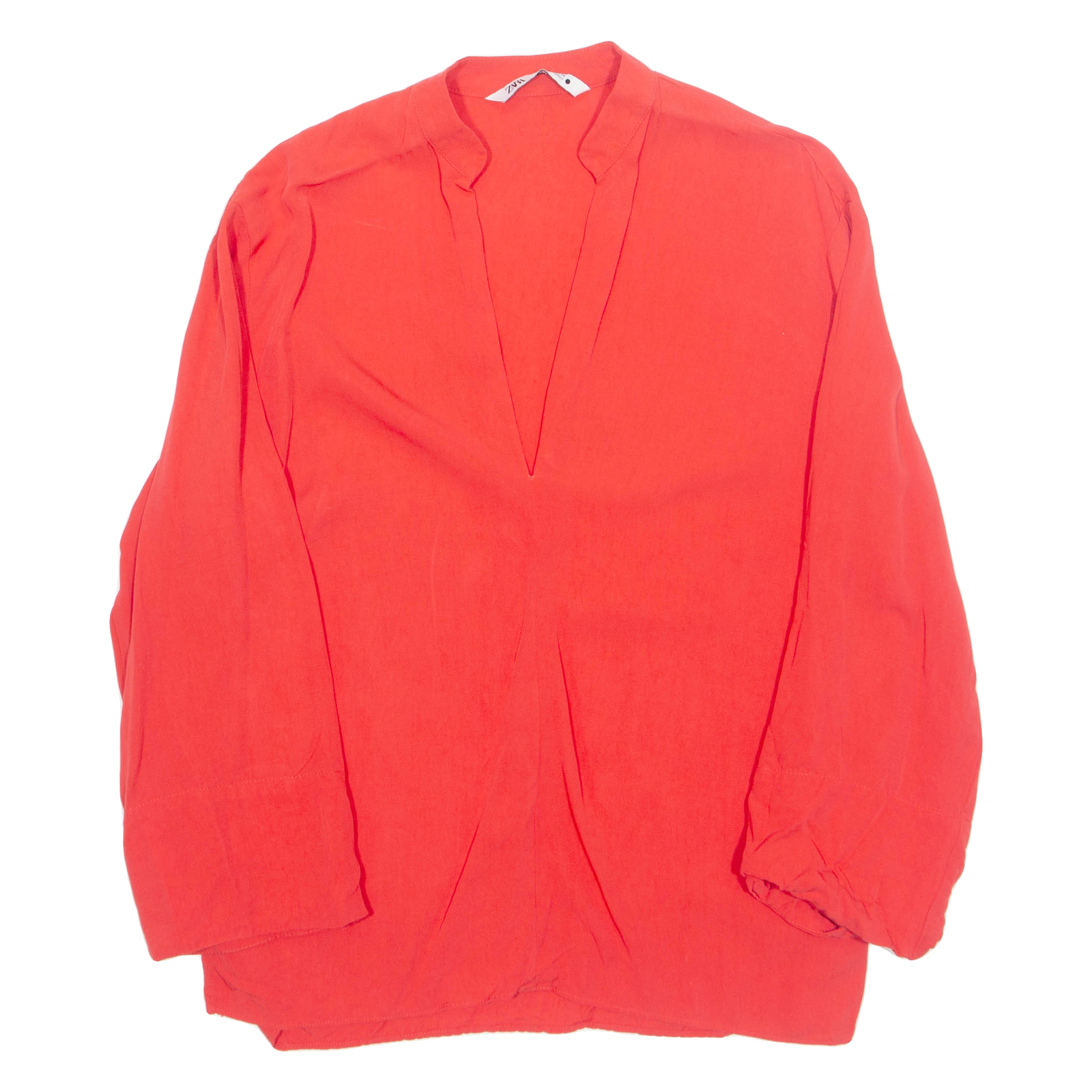 ZARA Womens Blouse Red Long Sleeve S Refurbished - N/A refurbished available on Cerqular