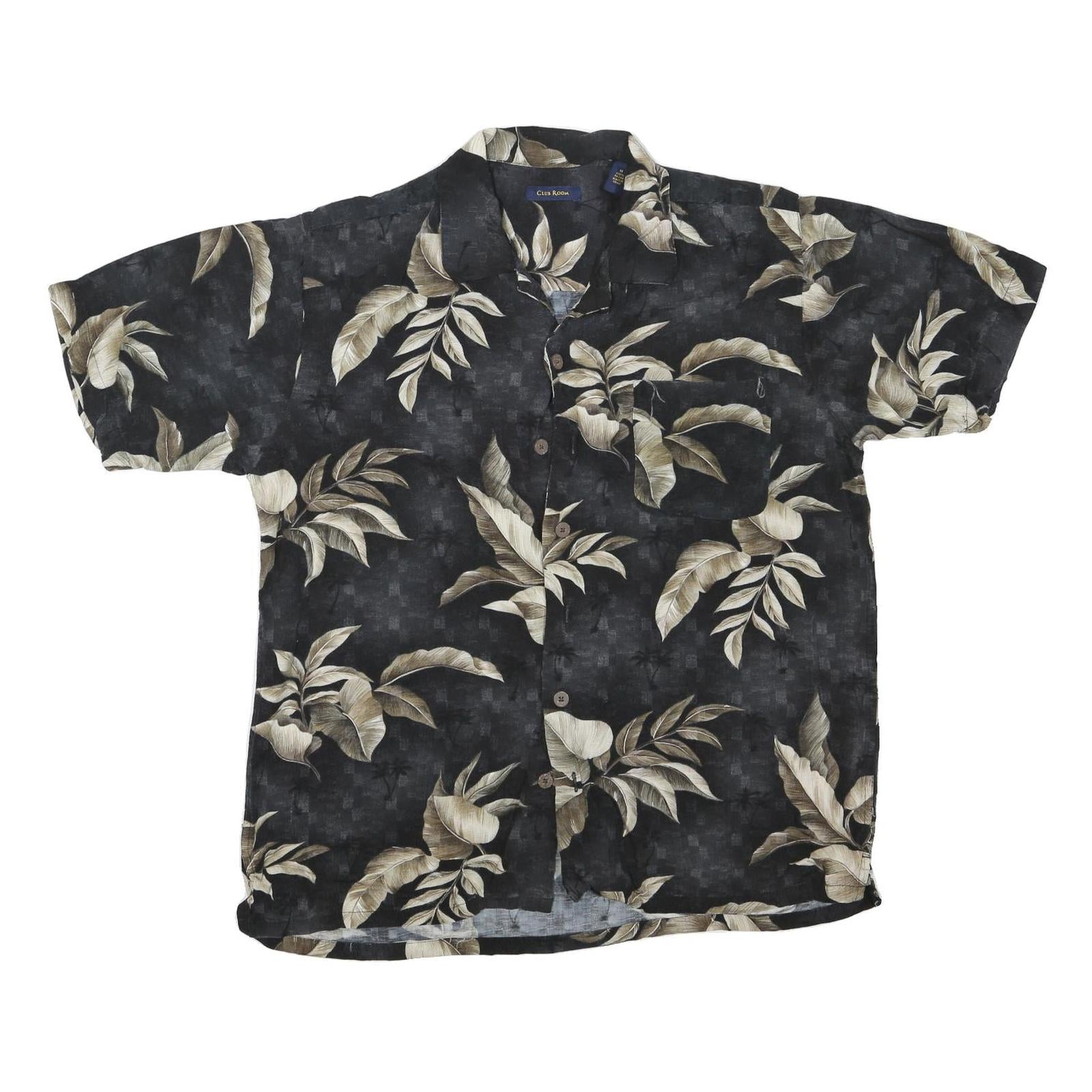 Buy CLUB ROOM Mens Black & Beige Tropical Print Cotton Blend Shirt M Casual Summer Refurbished - $19.49 CLUB ROOM Mens Black & Beige Tropical Print Cotton Blend Shirt M Casual Summer Refurbished - N/A refurbished available on Cerqular