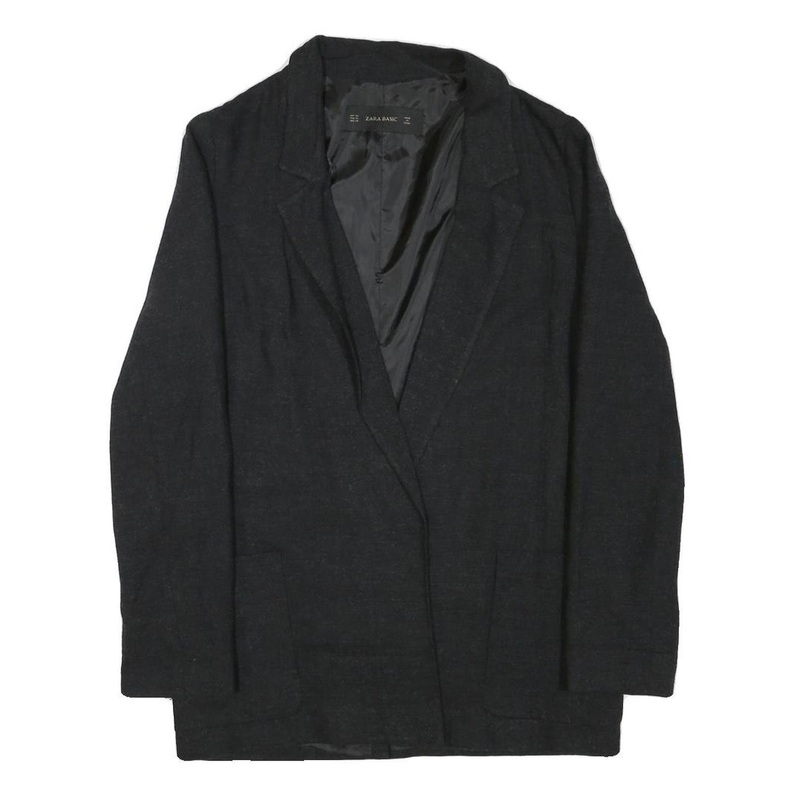 ZARA BASIC Womens Black Jacket XS Acrylic Blend Plain Classic Tailored Refurbished - N/A refurbished available on Cerqular