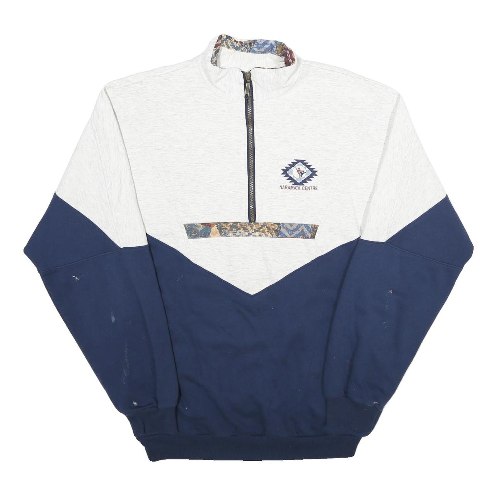 Buy DIN MOE Mens White & Blue Naramata Centre Half Zip XL Cotton Blend Sweatshirt Refurbished - $23.39 DIN MOE Mens White & Blue Naramata Centre Half Zip XL Cotton Blend Sweatshirt Refurbished - N/A refurbished available on Cerqular