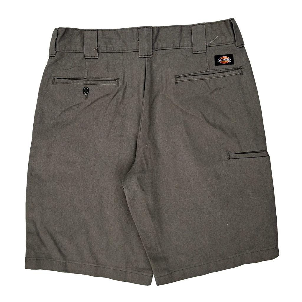 Dickies Shorts - 32W 10L Grey Polyester Blend Refurbished - Thrifted (note: this is a term often used to describe second- refurbished available on Cerqular