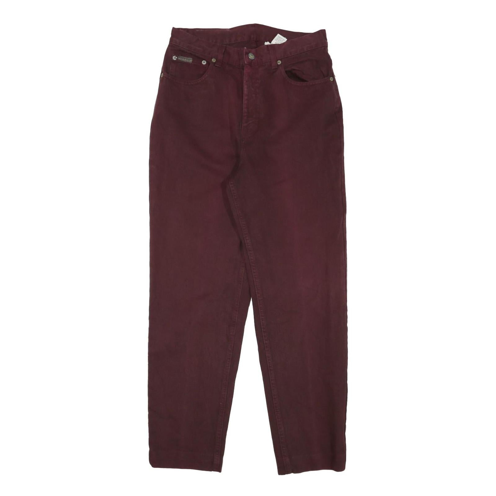 CALVIN KLEIN JEANS Womens Jeans Burgundy Regular Straight Denim W30 L28 Zip Refurbished - N/A refurbished available on Cerqular
