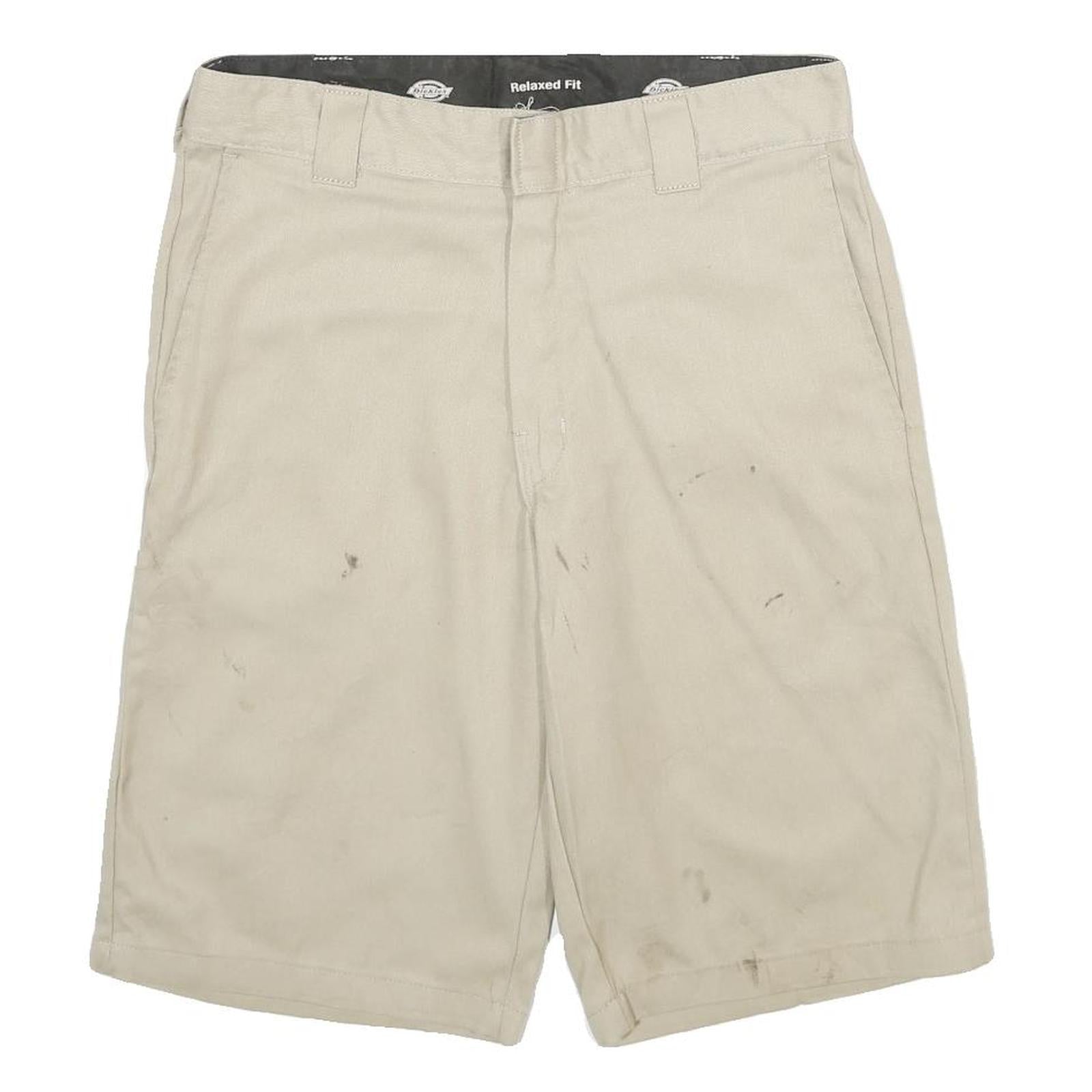 DICKIES Mens Shorts Beige Relaxed L W34 Workwear Polyester Blend Refurbished - N/A refurbished available on Cerqular