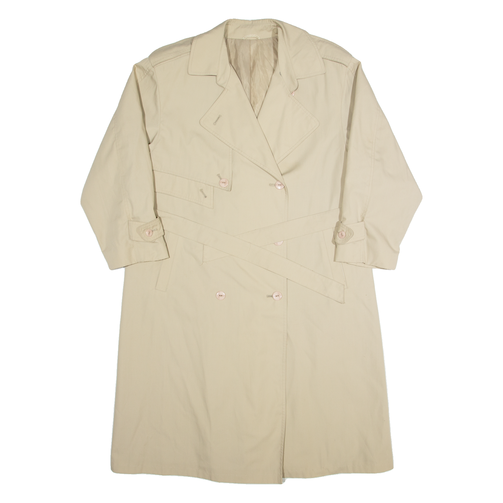 Womens Trench Coat Beige 90s UK 14 Refurbished - N/A refurbished available on Cerqular