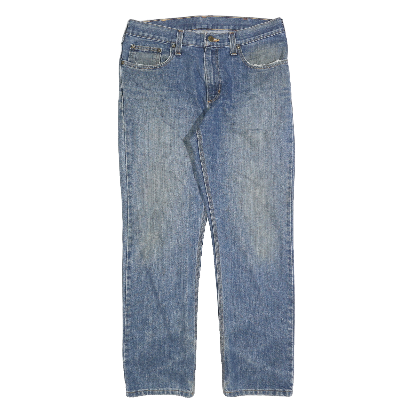 CARHARTT Mens Jeans Blue Regular Straight Denim Medium W33 L30 Classic Workwear Refurbished - N/A refurbished available on Cerqular