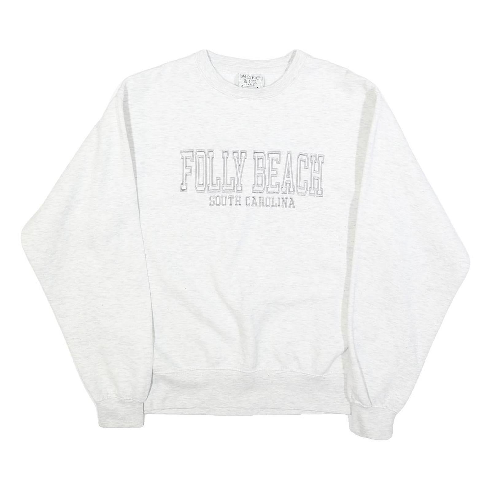 Buy PACIFIC & CO Womens White Folly Beach South Carolina Crew Neck S Sweatshirt Refurbished - $23.39 PACIFIC & CO Womens White Folly Beach South Carolina Crew Neck S Sweatshirt Refurbished - N/A refurbished available on Cerqular