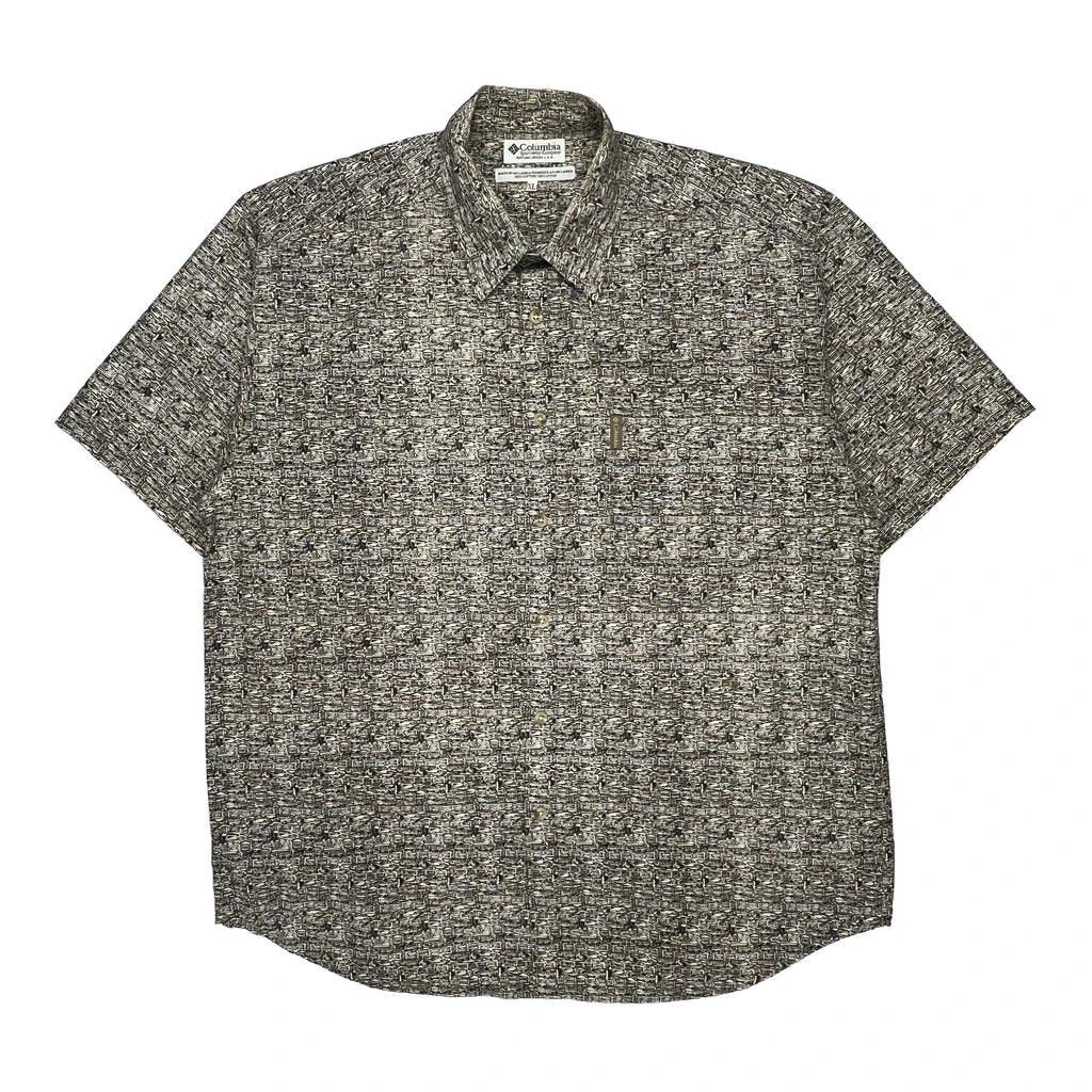 Columbia Short Sleeve Shirt - XL Multicoloured Cotton Refurbished - Thrifted (note: this is a term often used to describe second- refurbished available on Cerqular