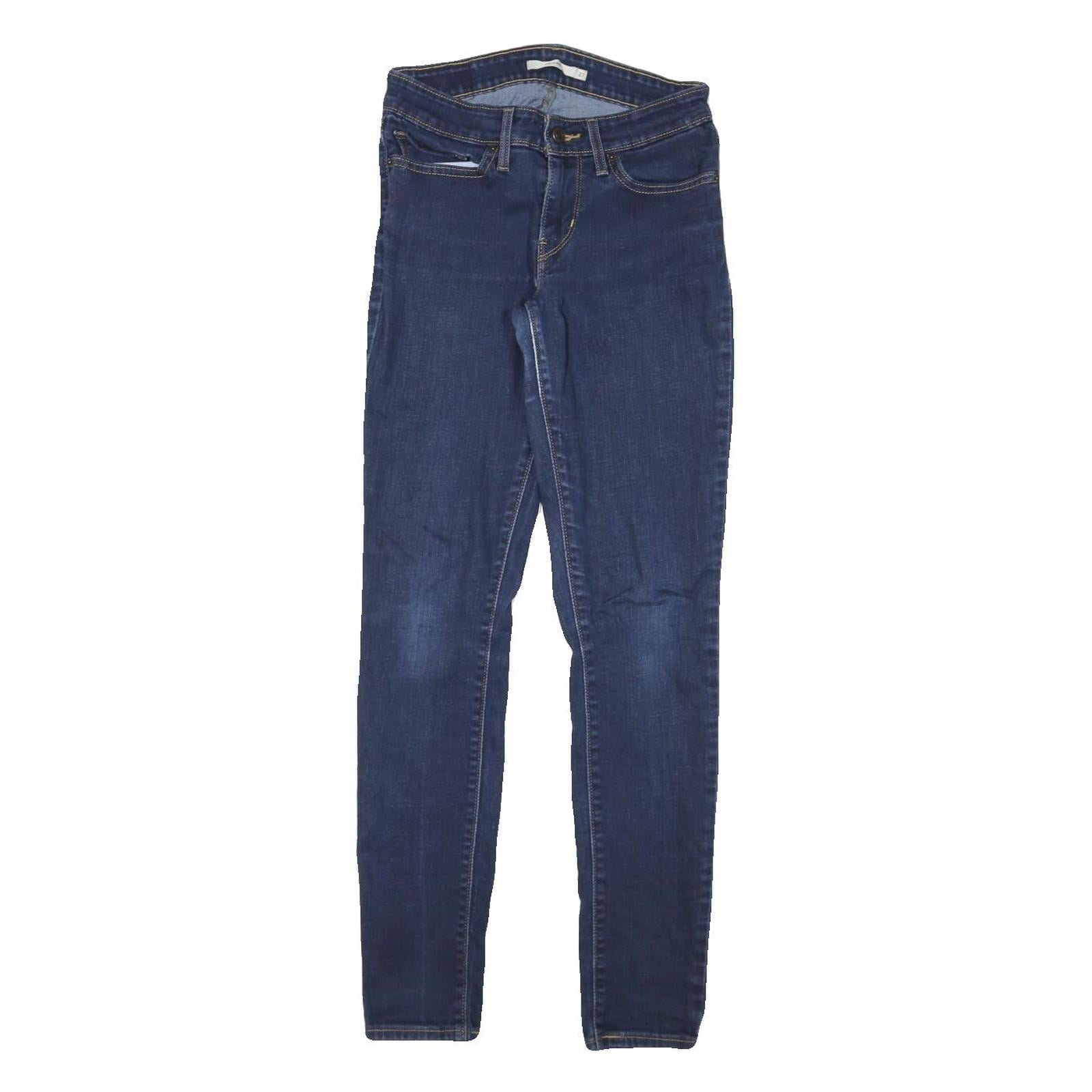LEVI'S 711 Womens Jeans Blue Slim Skinny Denim Medium W25 L29 Stretch Zip Refurbished - N/A refurbished available on Cerqular
