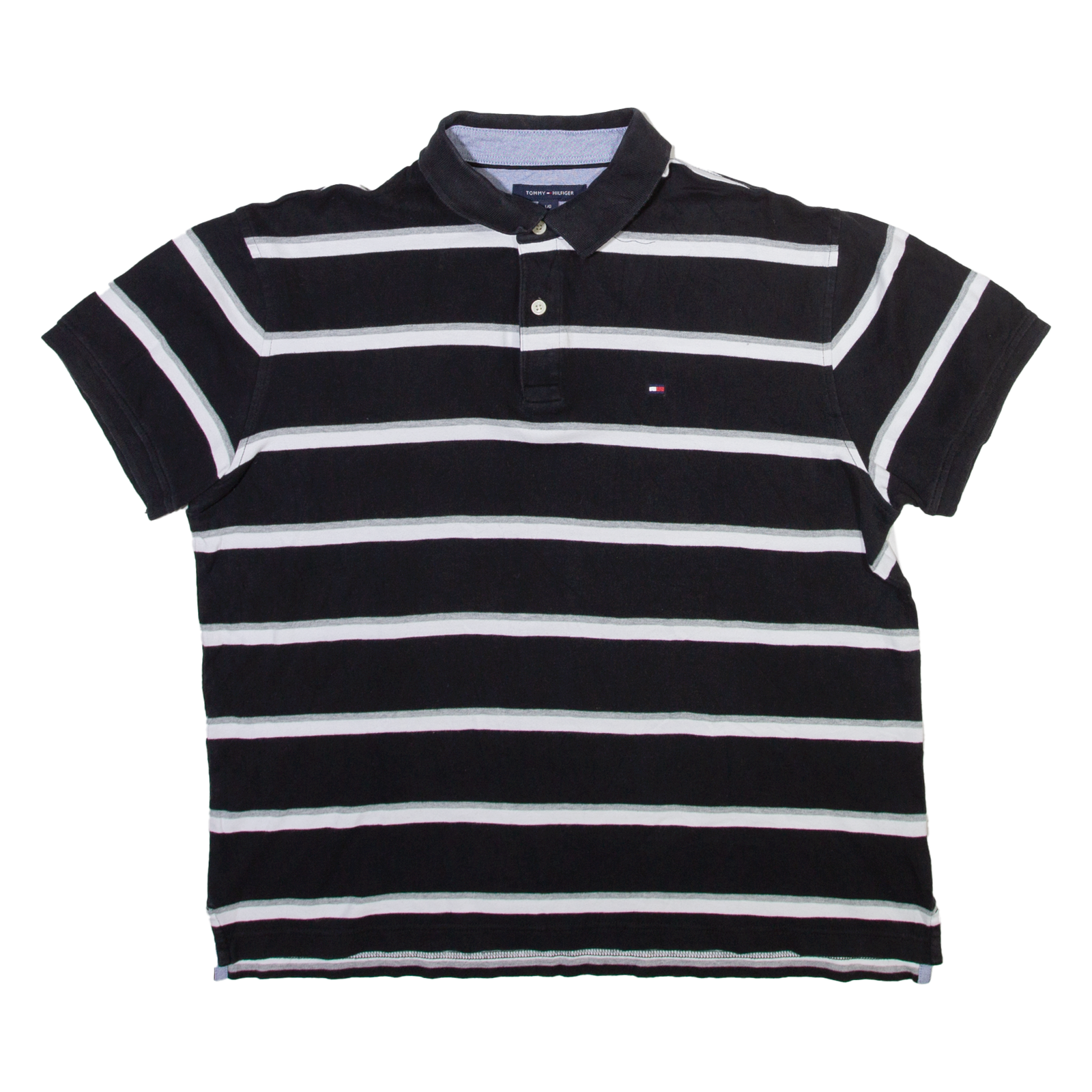 Buy TOMMY HILFIGER Mens Polo Shirt Black Striped L Refurbished - $33.79 TOMMY HILFIGER Mens Polo Shirt Black Striped L Refurbished - N/A refurbished available on Cerqular