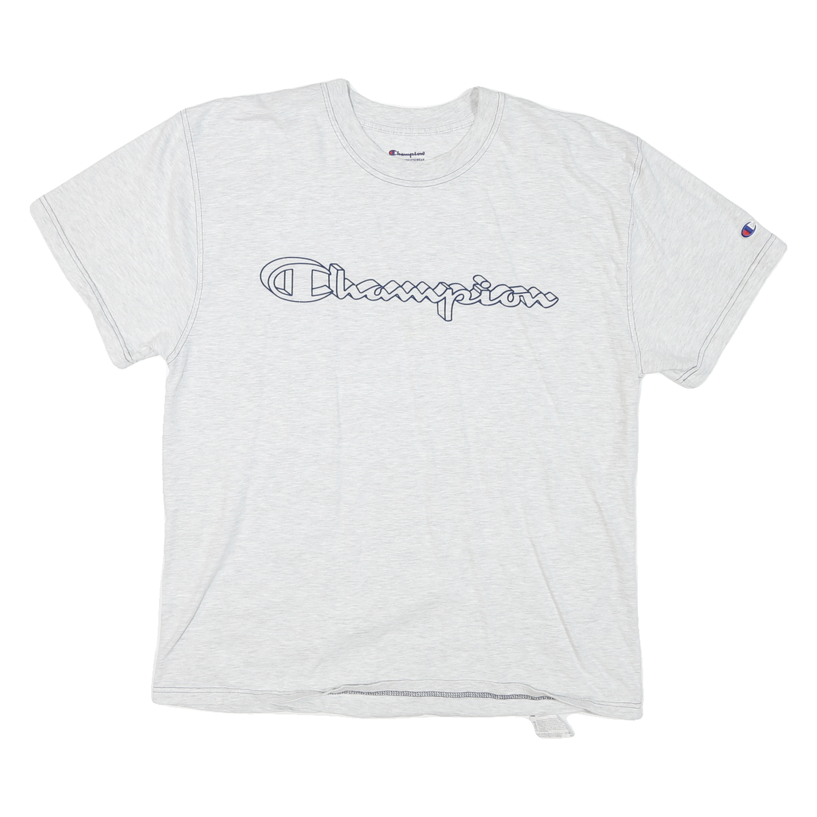 CHAMPION Mens White Graphic T-Shirt XL Short Sleeve Crew Neck Classic Cotton Refurbished - N/A refurbished available on Cerqular