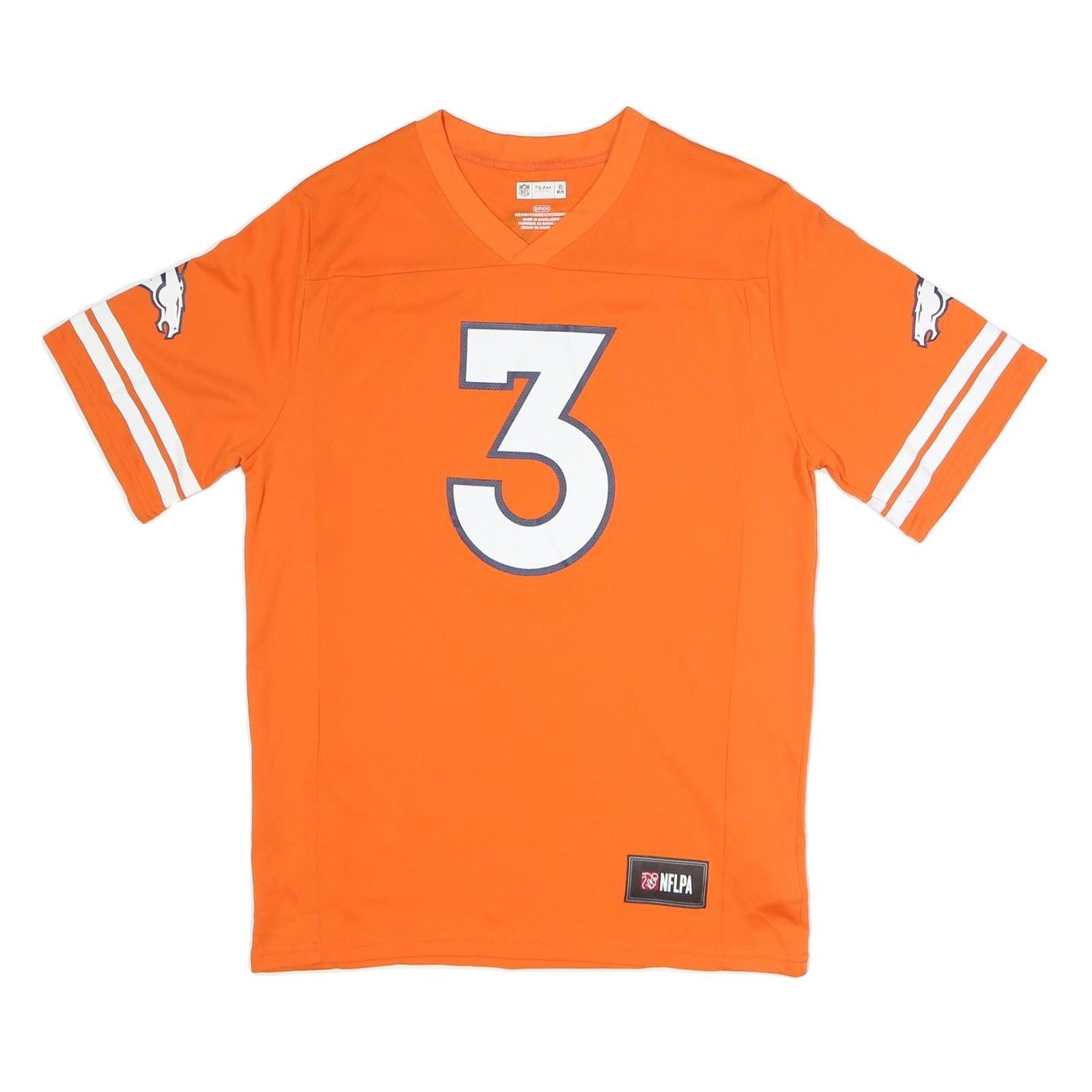 NFL Mens Orange Wilson Number 3 Graphic T-Shirt S Short Sleeve V-Neck Refurbished - N/A refurbished available on Cerqular