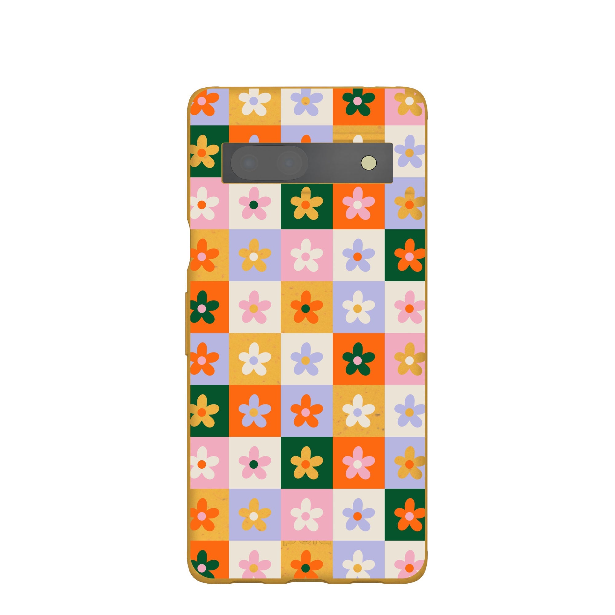 Honey Flower Tiles Google Pixel 7a Case Refurbished - Pela Case refurbished available on Cerqular